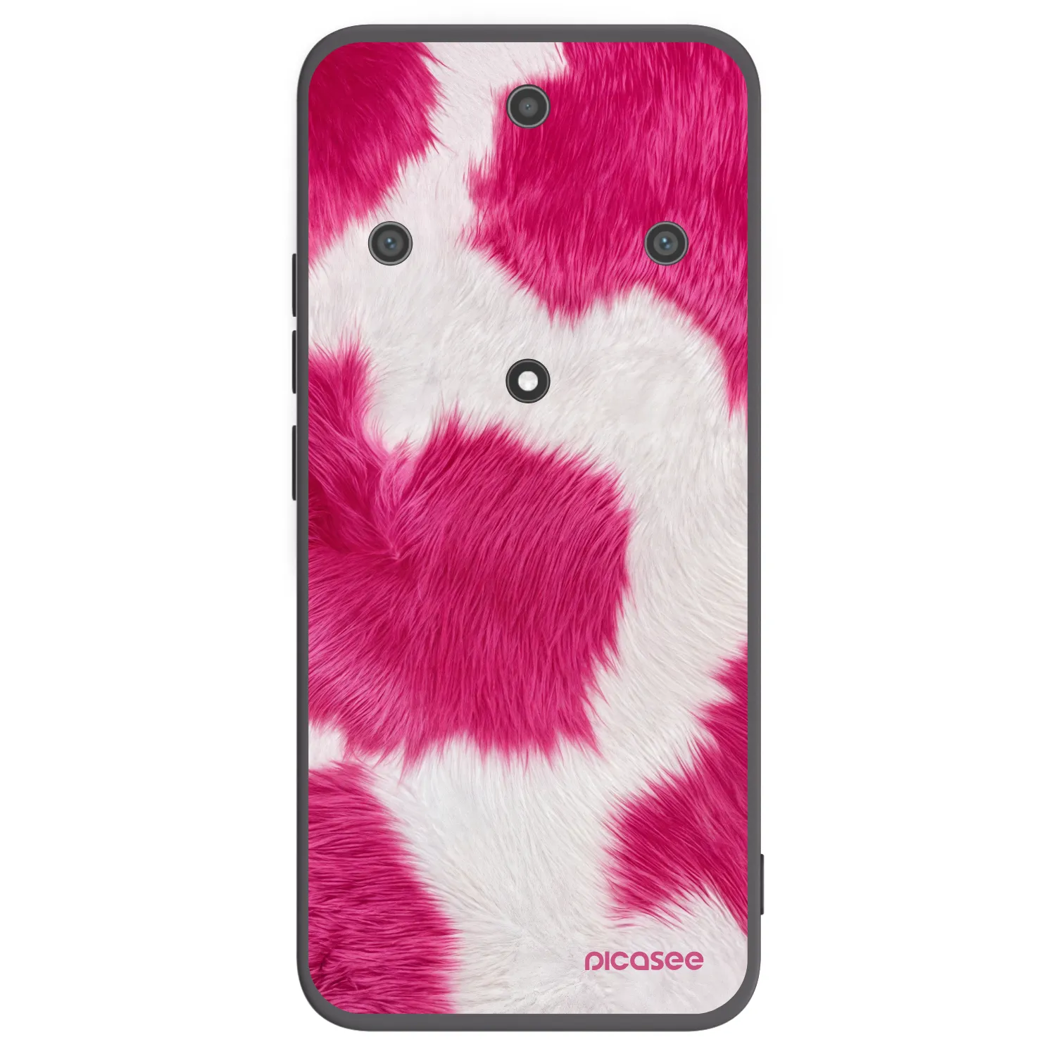 Picasee silikonowe czarne etui na Honor Magic5 Lite 5G - Pink Moo