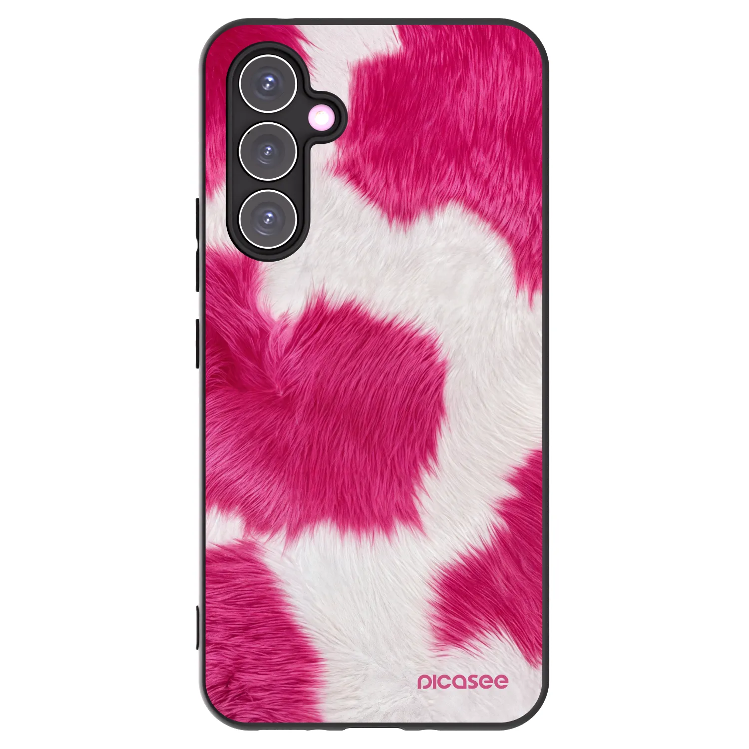 Picasee silikonowe czarne etui na Samsung Galaxy A54 5G A546B - Pink Moo