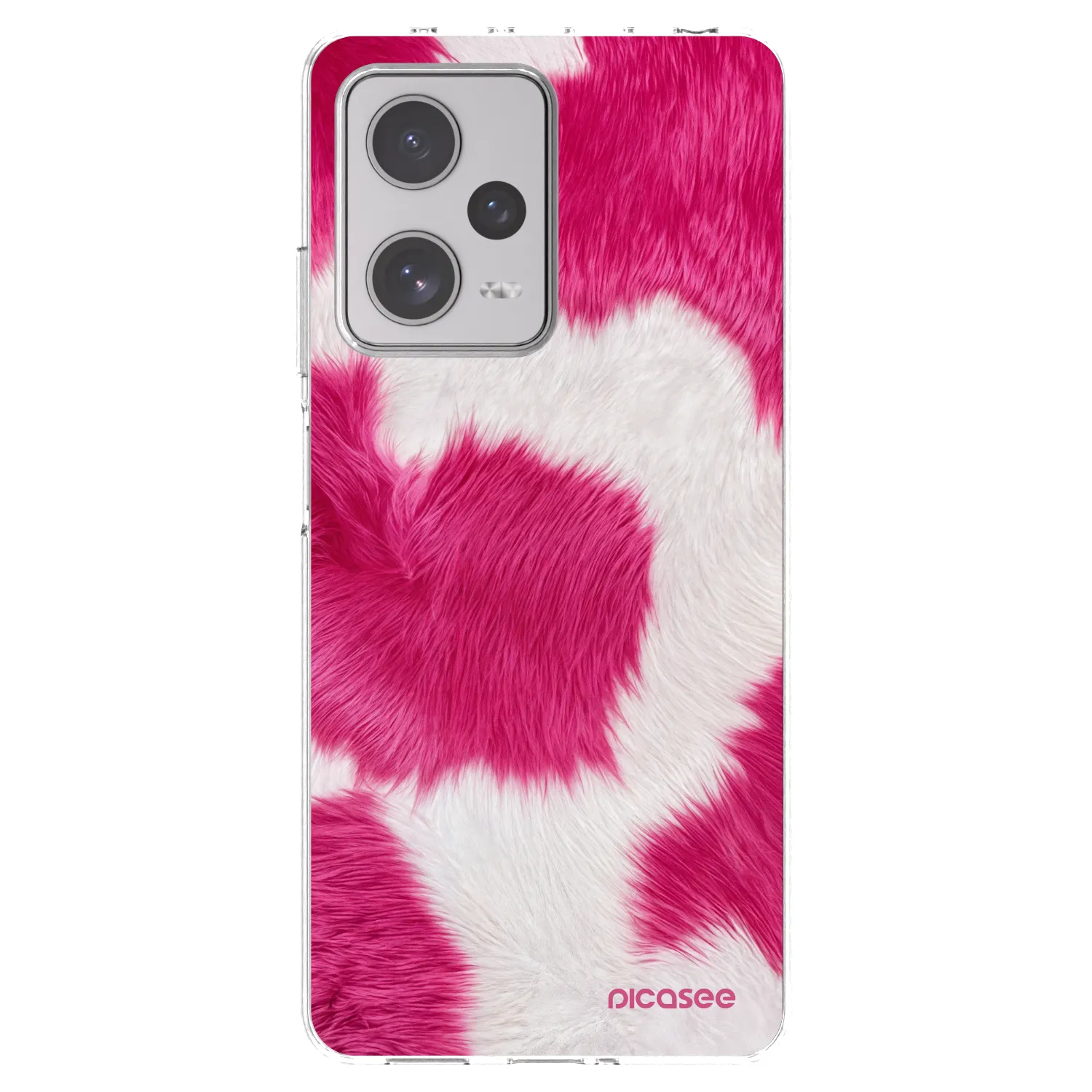Picasee silikonowe przeźroczyste etui na Xiaomi Redmi Note 12 Pro+ 5G - Pink Moo