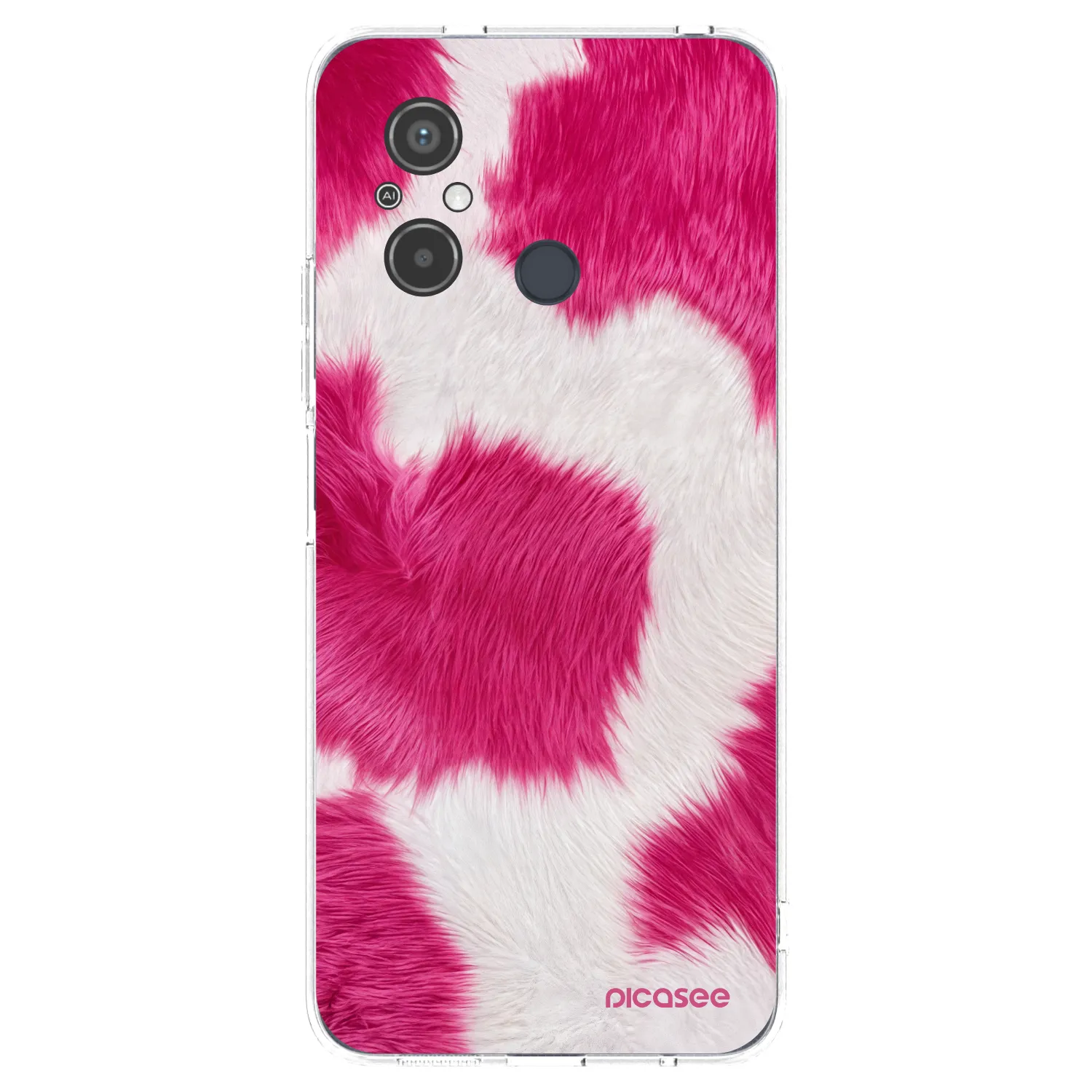 Picasee silikonowe przeźroczyste etui na Xiaomi Redmi 12C - Pink Moo