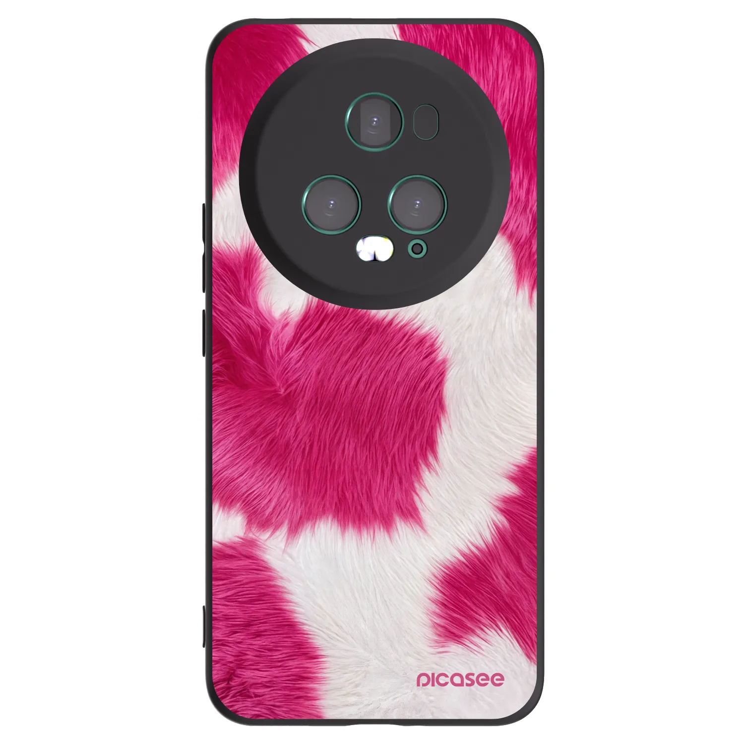 Picasee silikonowe czarne etui na Honor Magic5 Pro - Pink Moo
