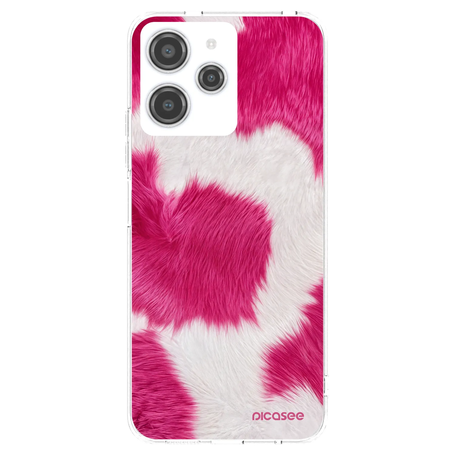 Picasee silikonowe przeźroczyste etui na Xiaomi Redmi 12 4G - Pink Moo