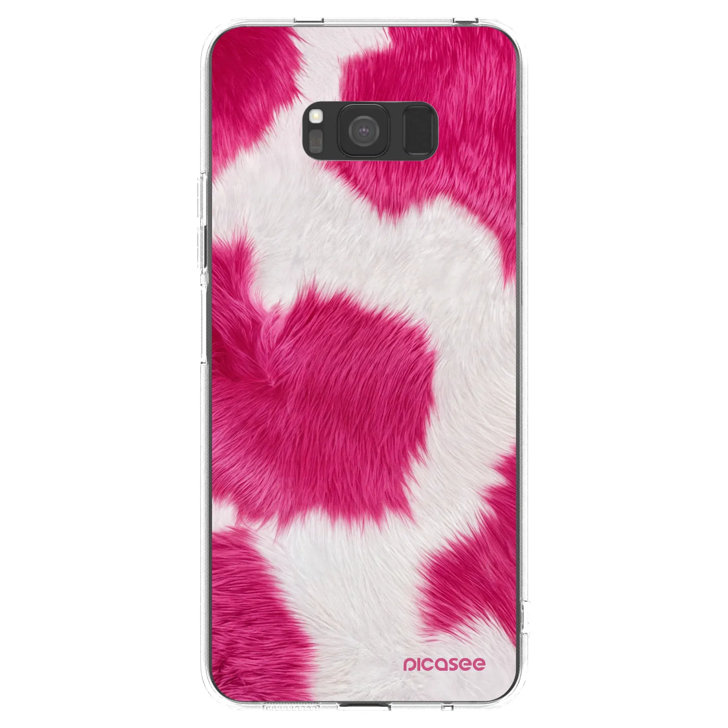 Picasee silikonowe przeźroczyste etui na Samsung Galaxy S8 G950F - Pink Moo