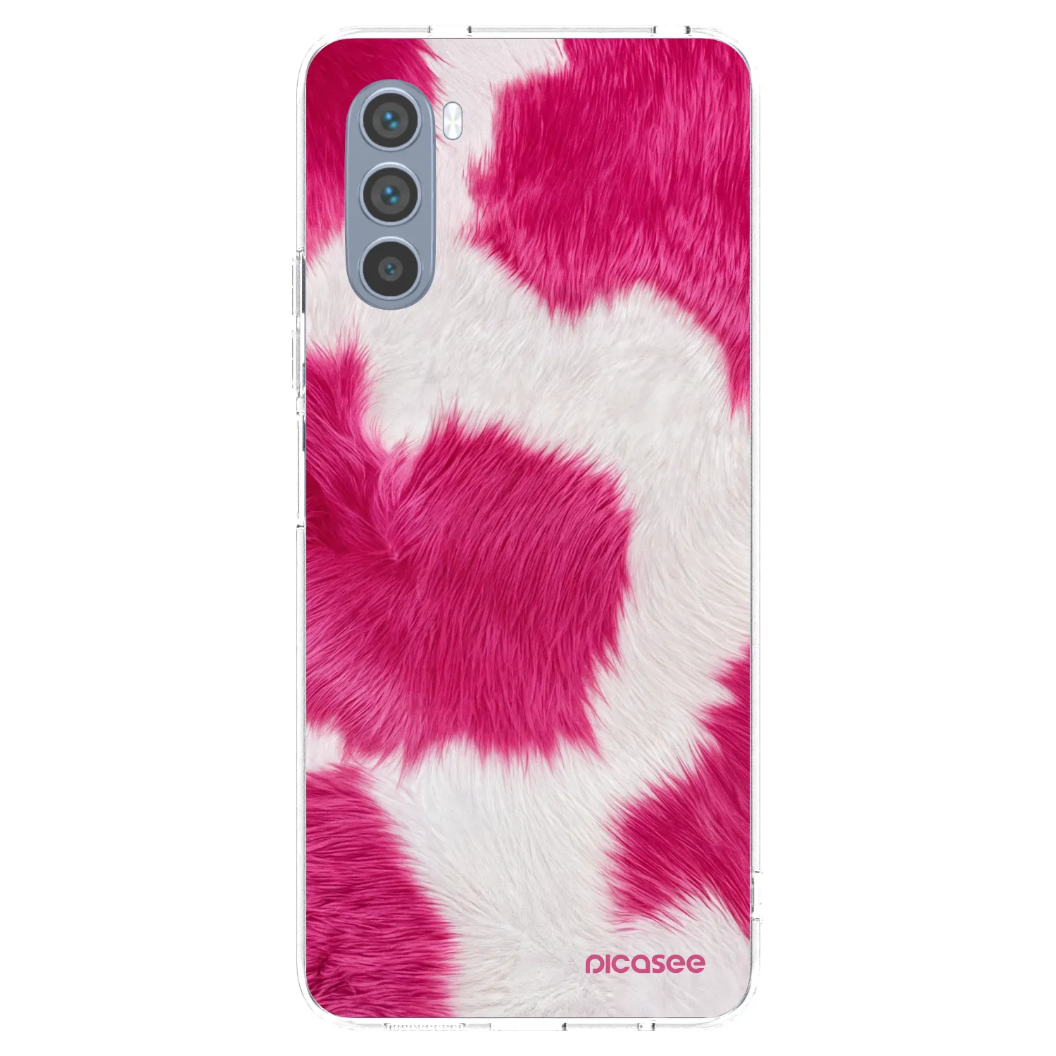 Picasee silikonowe przeźroczyste etui na Motorola Moto G62 - Pink Moo