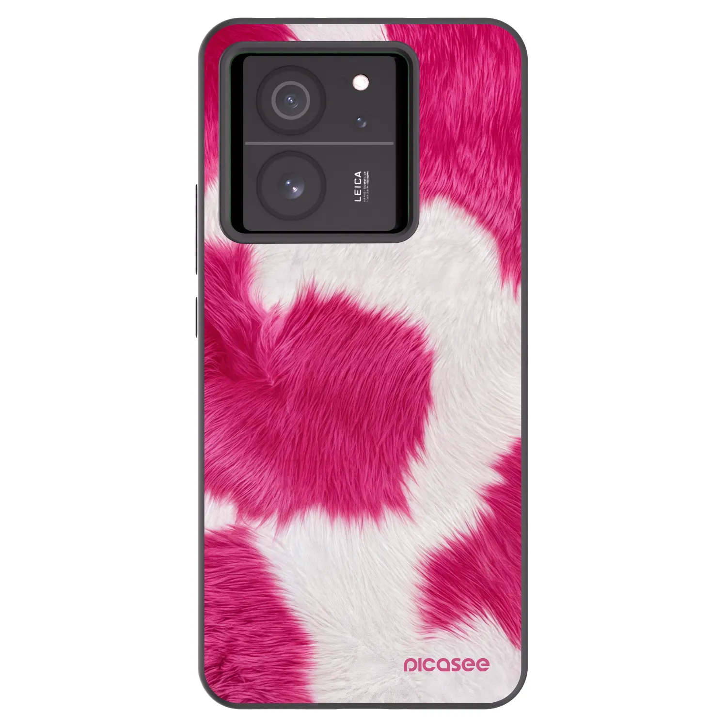 Picasee silikonowe czarne etui na Xiaomi 13T - Pink Moo