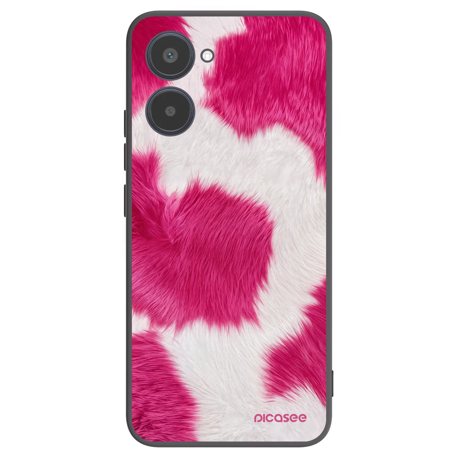 Picasee silikonowe czarne etui na Realme 10 4G - Pink Moo