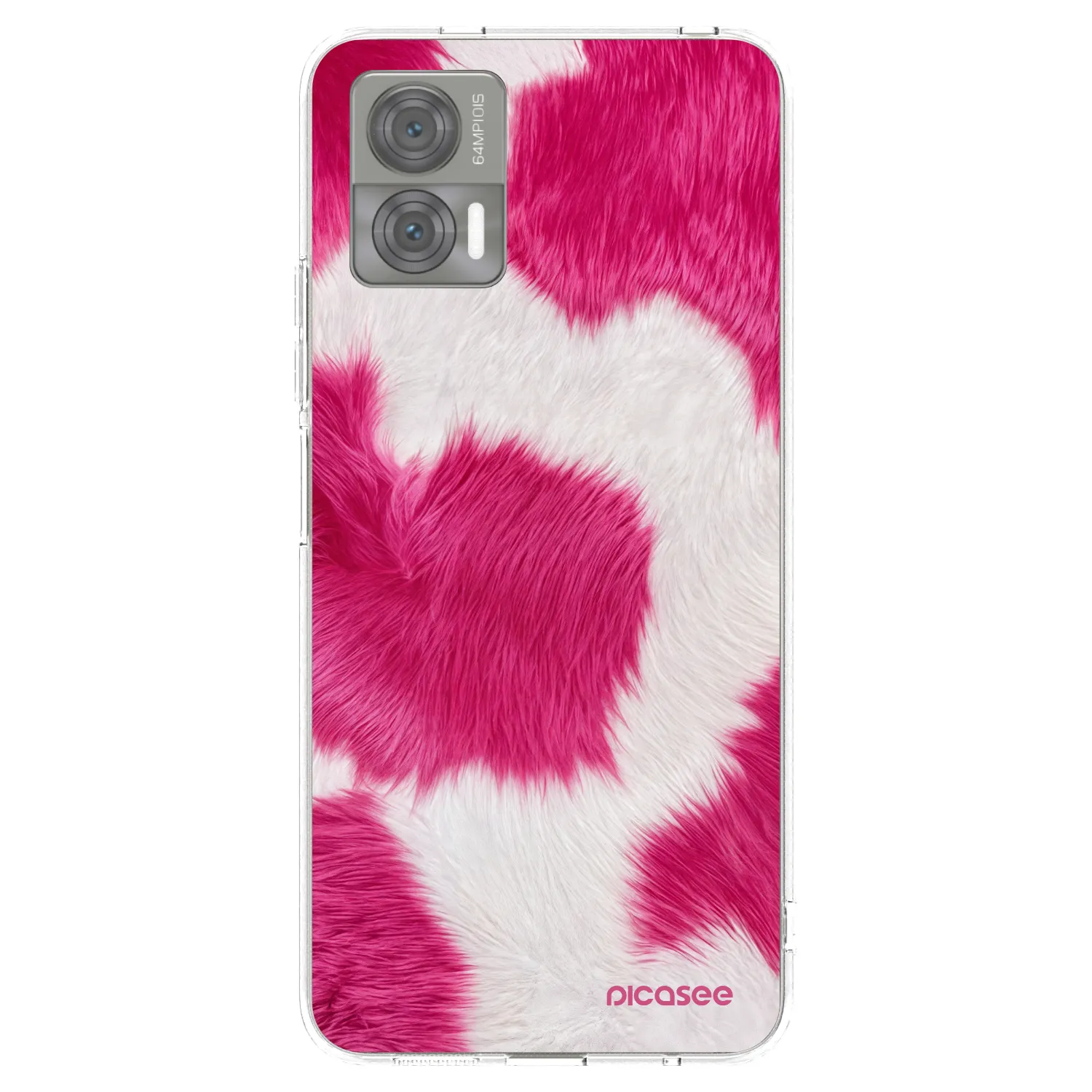 Picasee silikonowe przeźroczyste etui na Motorola Edge 30 Neo - Pink Moo