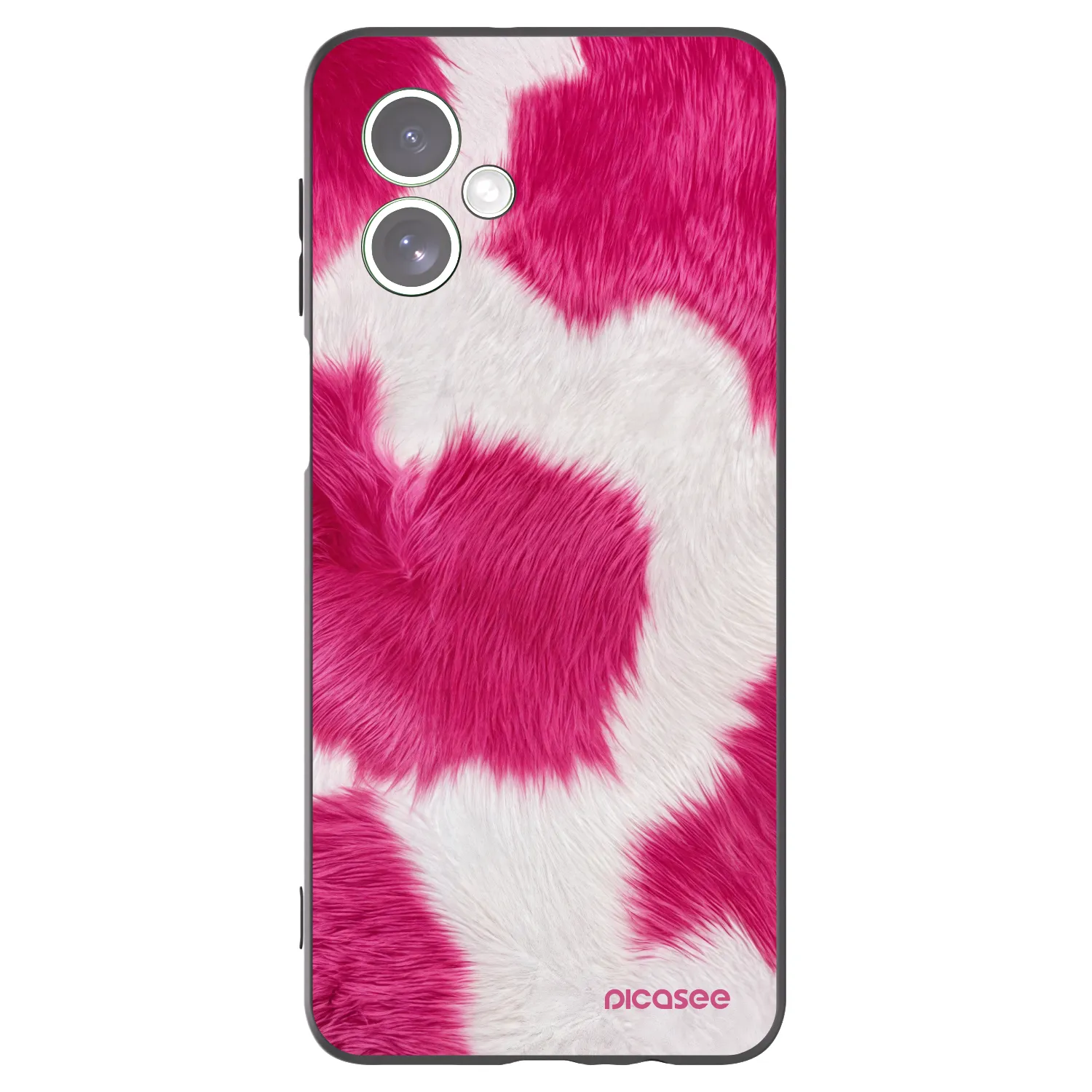 Picasee silikonowe czarne etui na Motorola Moto G54 5G - Pink Moo