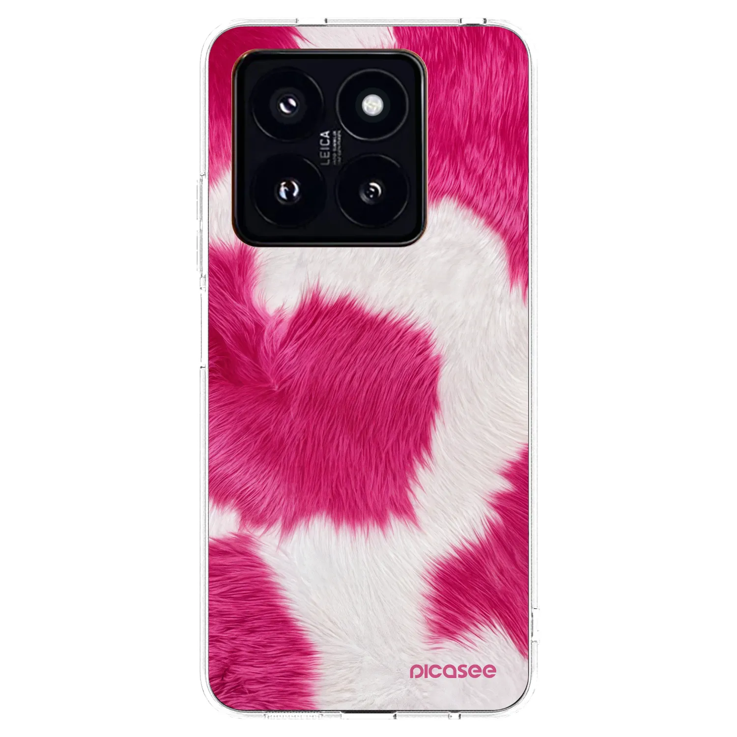 Picasee silikonowe przeźroczyste etui na Xiaomi 14 Pro - Pink Moo