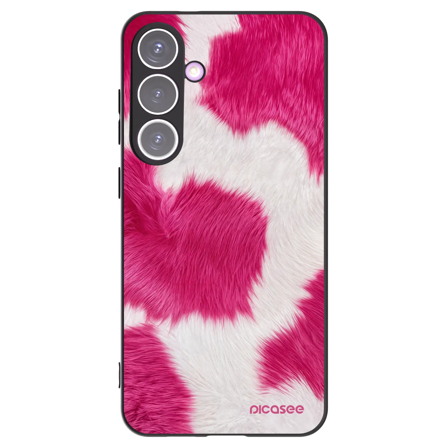 Picasee silikonowe czarne etui na Samsung Galaxy S24+ S926B 5G - Pink Moo
