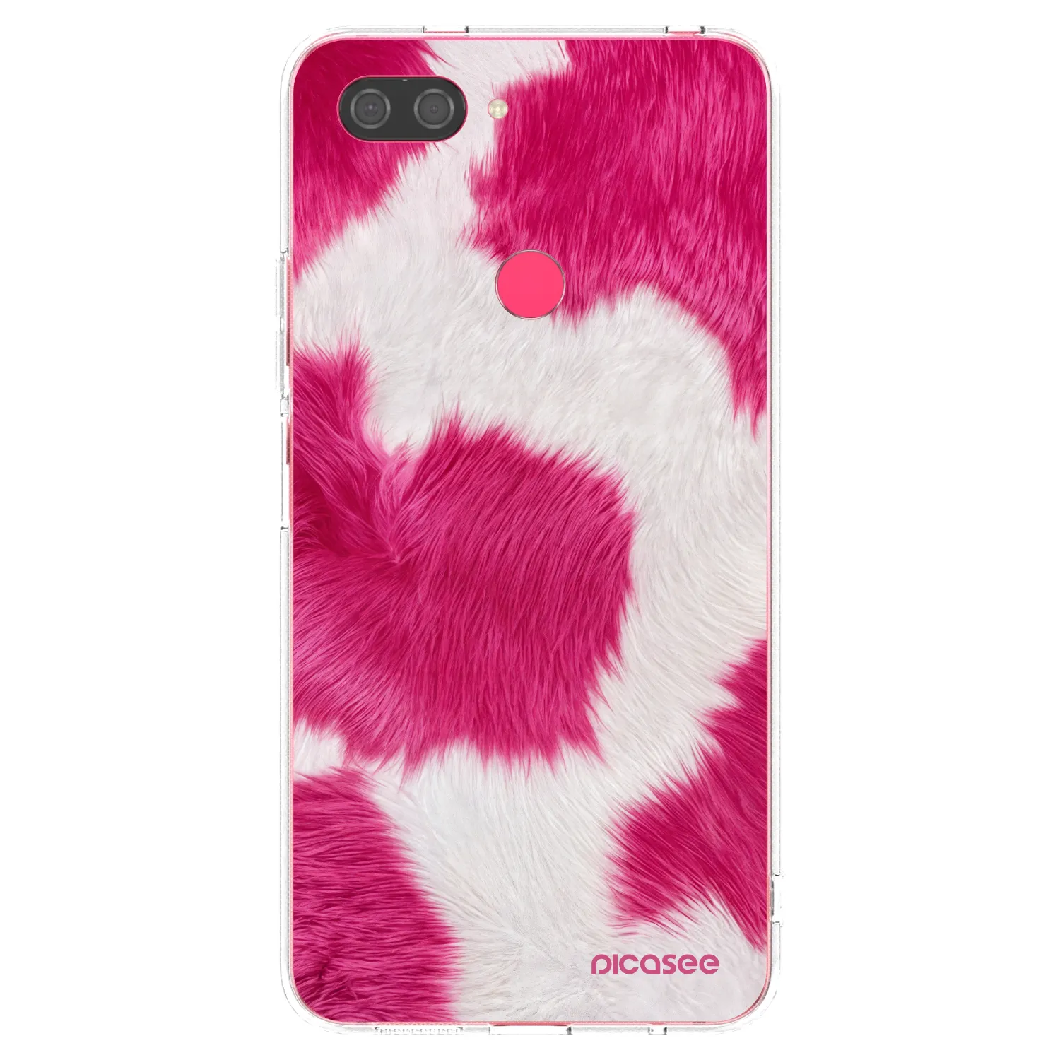 Picasee silikonowe przeźroczyste etui na Xiaomi Mi 8 Lite - Pink Moo