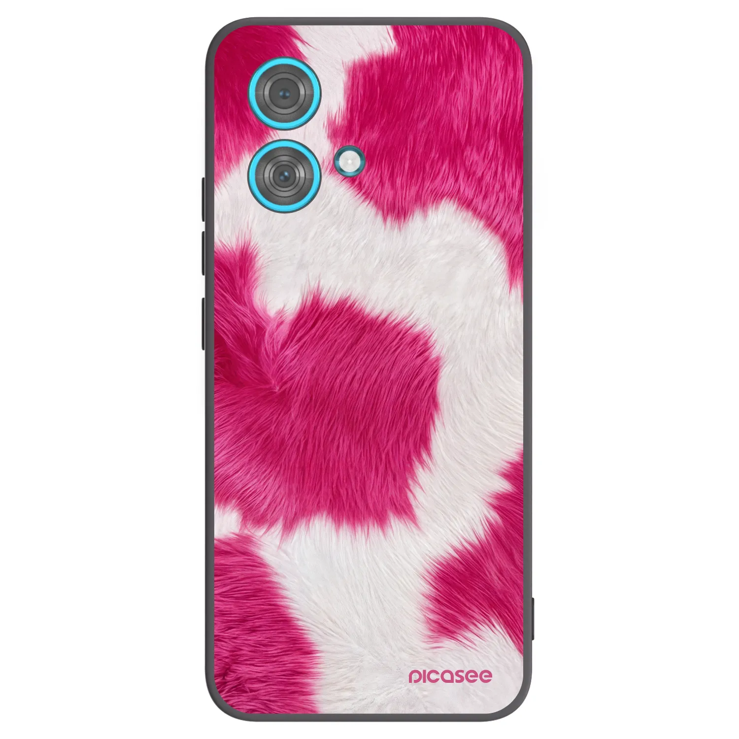 Picasee silikonowe czarne etui na Motorola Edge 40 Neo - Pink Moo