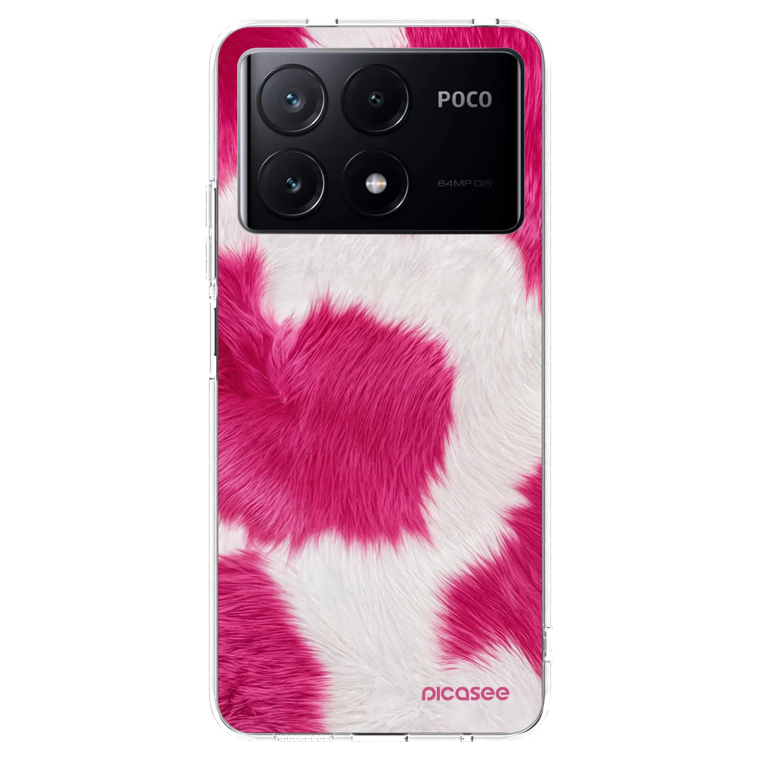Picasee silikonowe przeźroczyste etui na Xiaomi Poco X6 Pro - Pink Moo