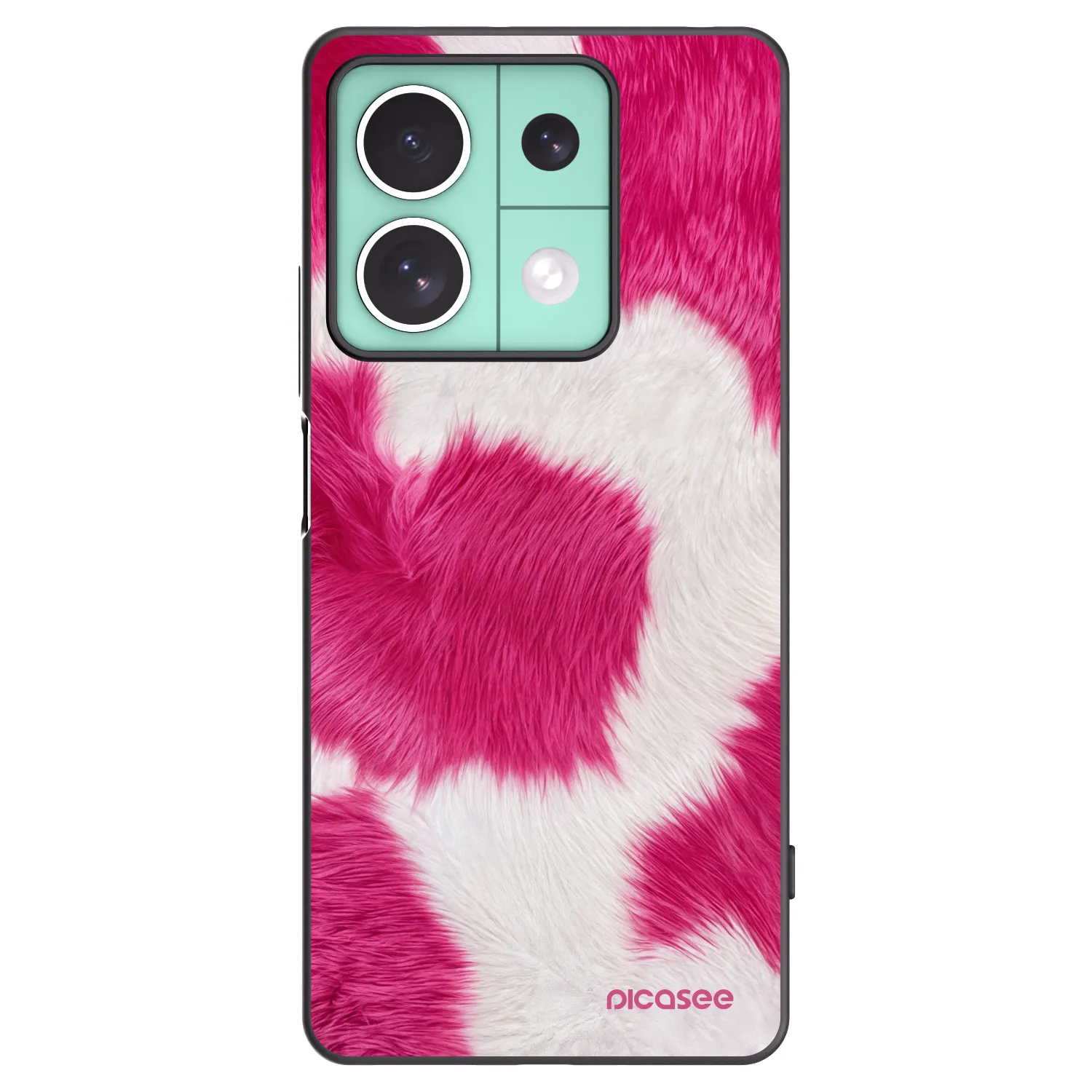 Picasee silikonowe czarne etui na Xiaomi Redmi Note 13 5G - Pink Moo