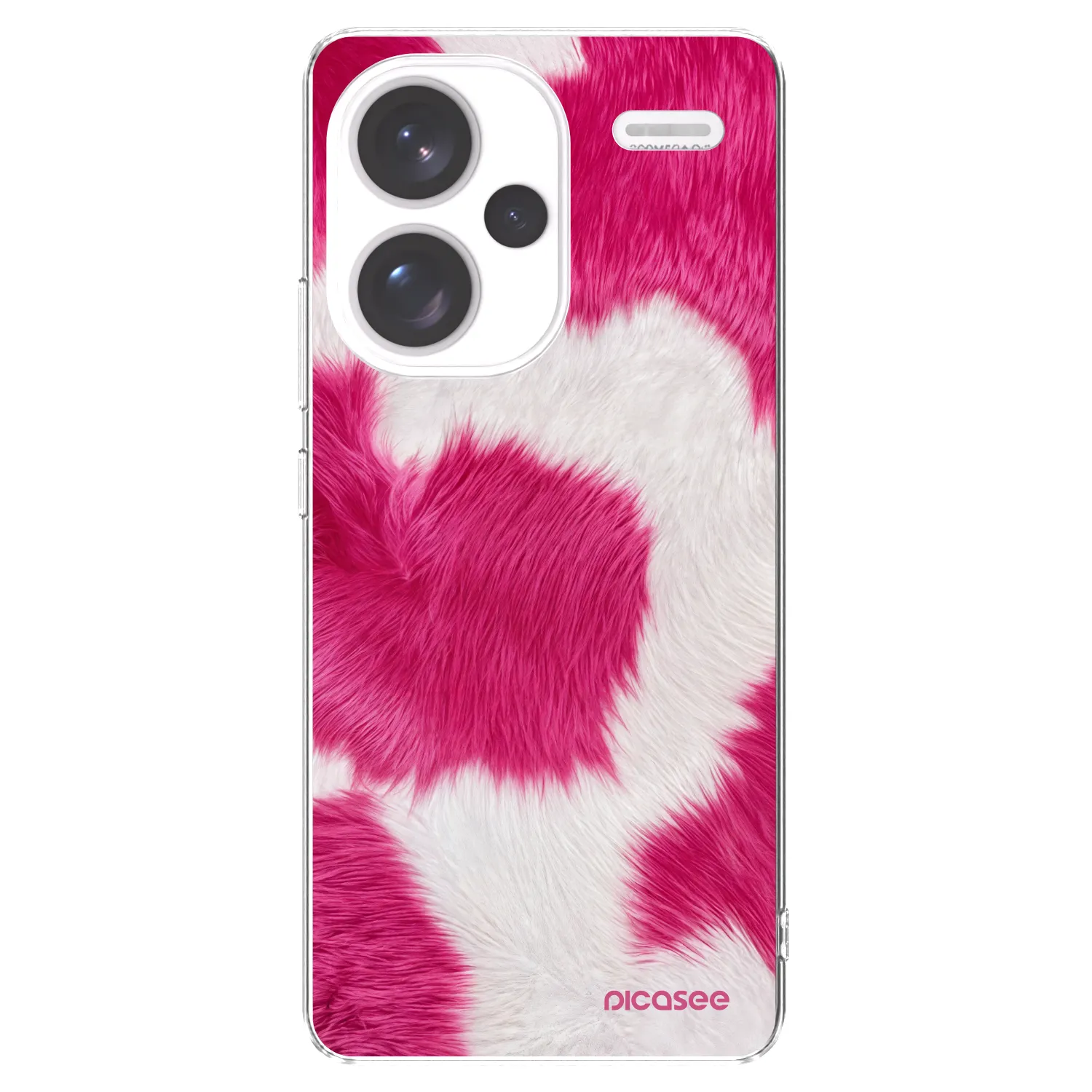 Picasee silikonowe przeźroczyste etui na Xiaomi Redmi Note 13 Pro+ 5G - Pink Moo
