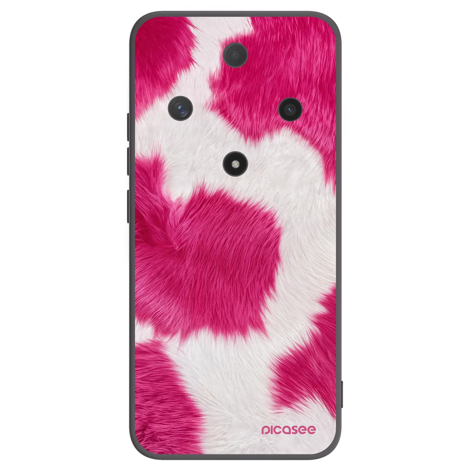 Picasee silikonowe czarne etui na Honor Magic6 Lite 5G - Pink Moo