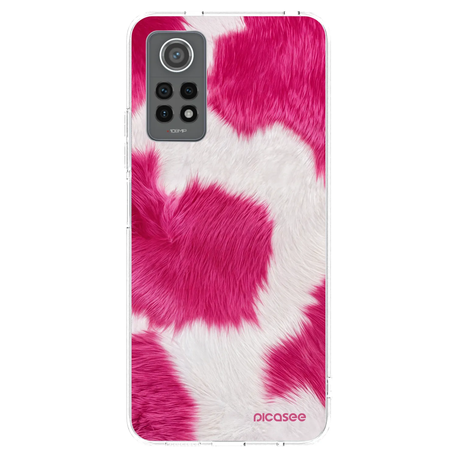 Picasee silikonowe przeźroczyste etui na Xiaomi Redmi Note 12 Pro 4G - Pink Moo