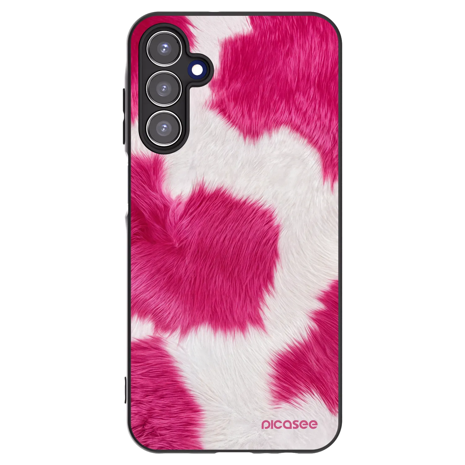 Picasee silikonowe czarne etui na Samsung Galaxy A15 A156B 5G - Pink Moo