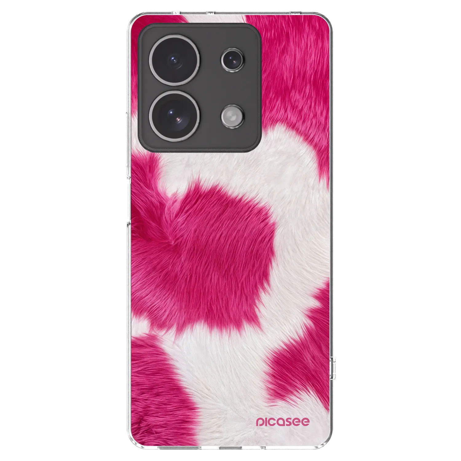 Picasee silikonowe przeźroczyste etui na Xiaomi Redmi Note 13 4G - Pink Moo