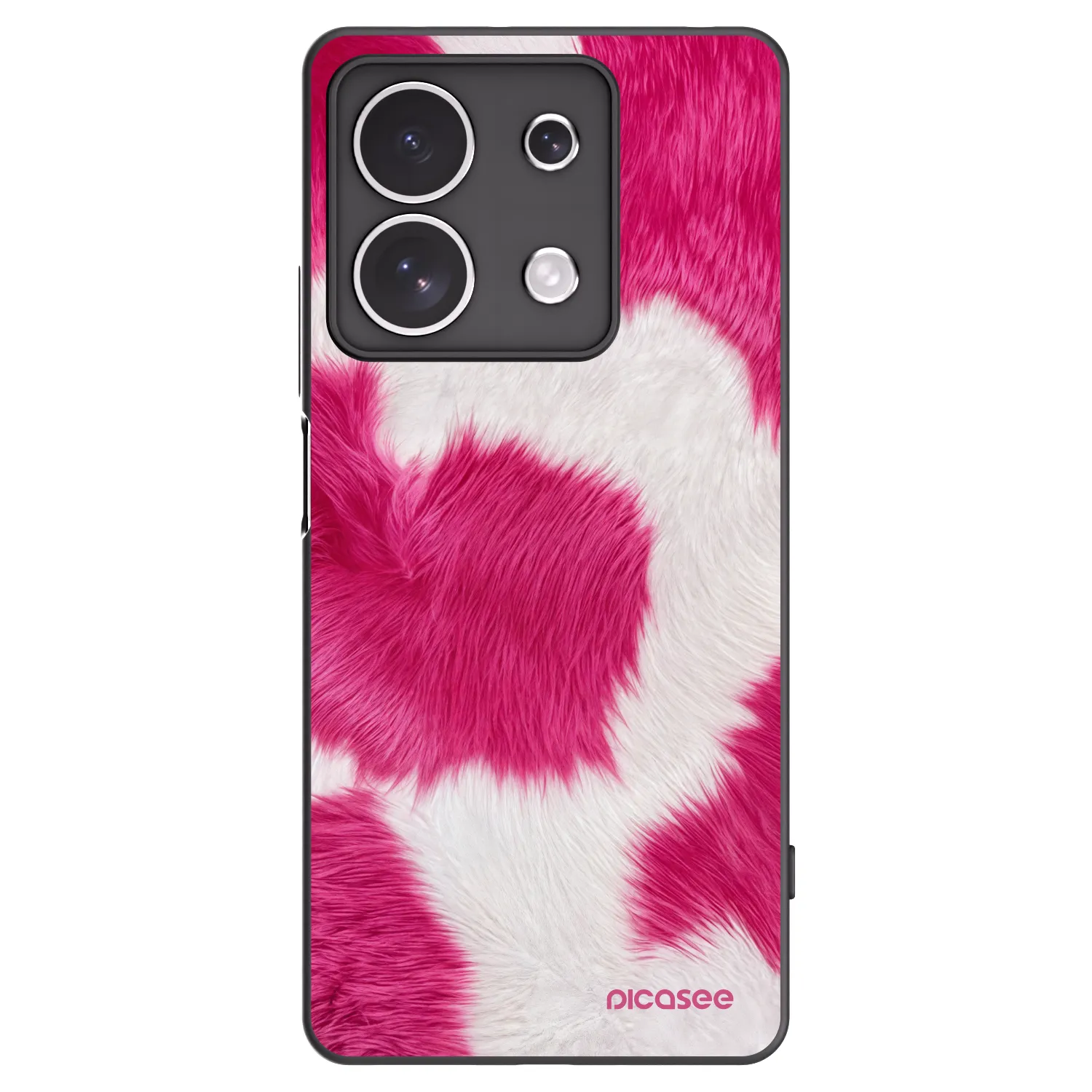 Picasee silikonowe czarne etui na Xiaomi Redmi Note 13 4G - Pink Moo