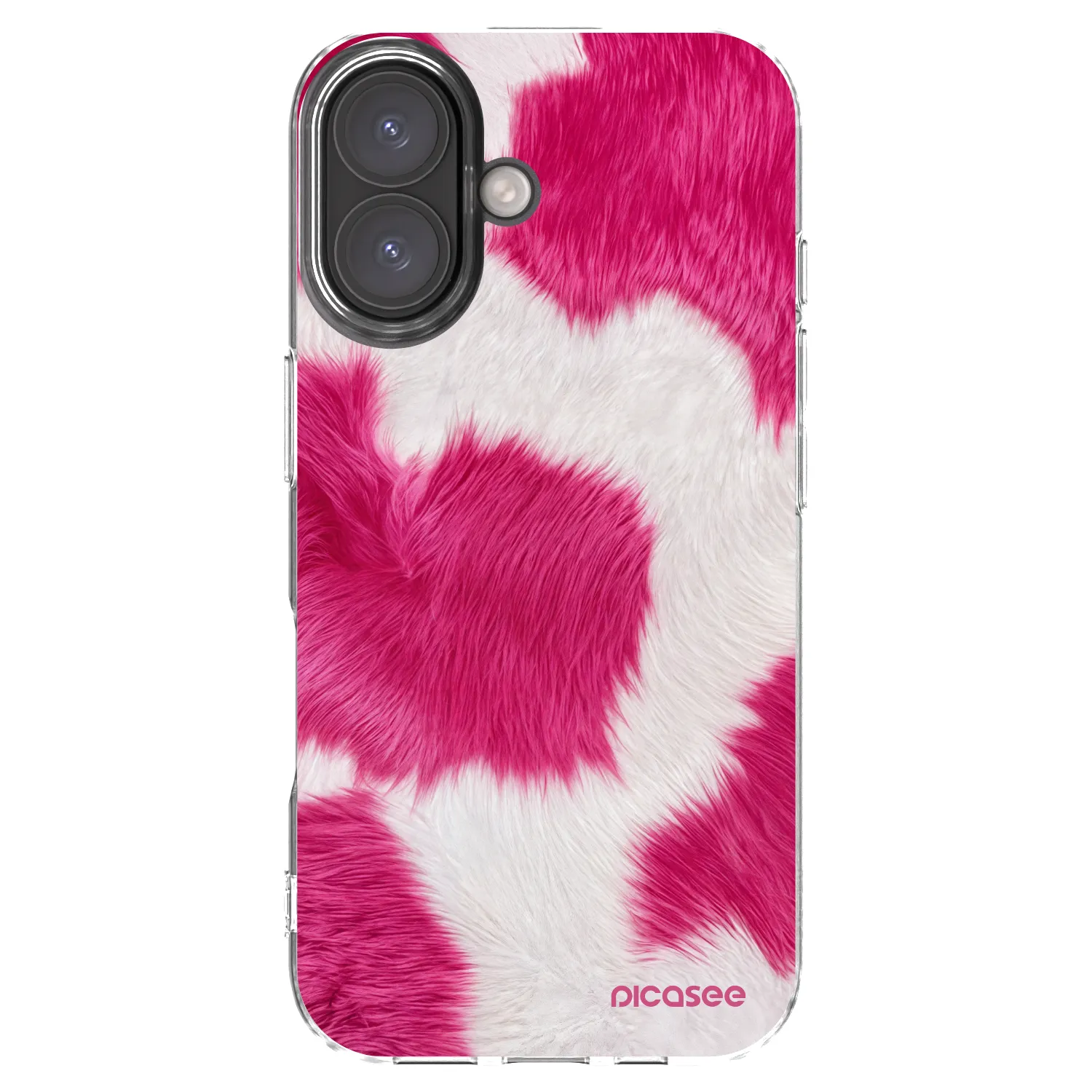 Picasee silikonowe przeźroczyste etui na Apple iPhone 16 - Pink Moo