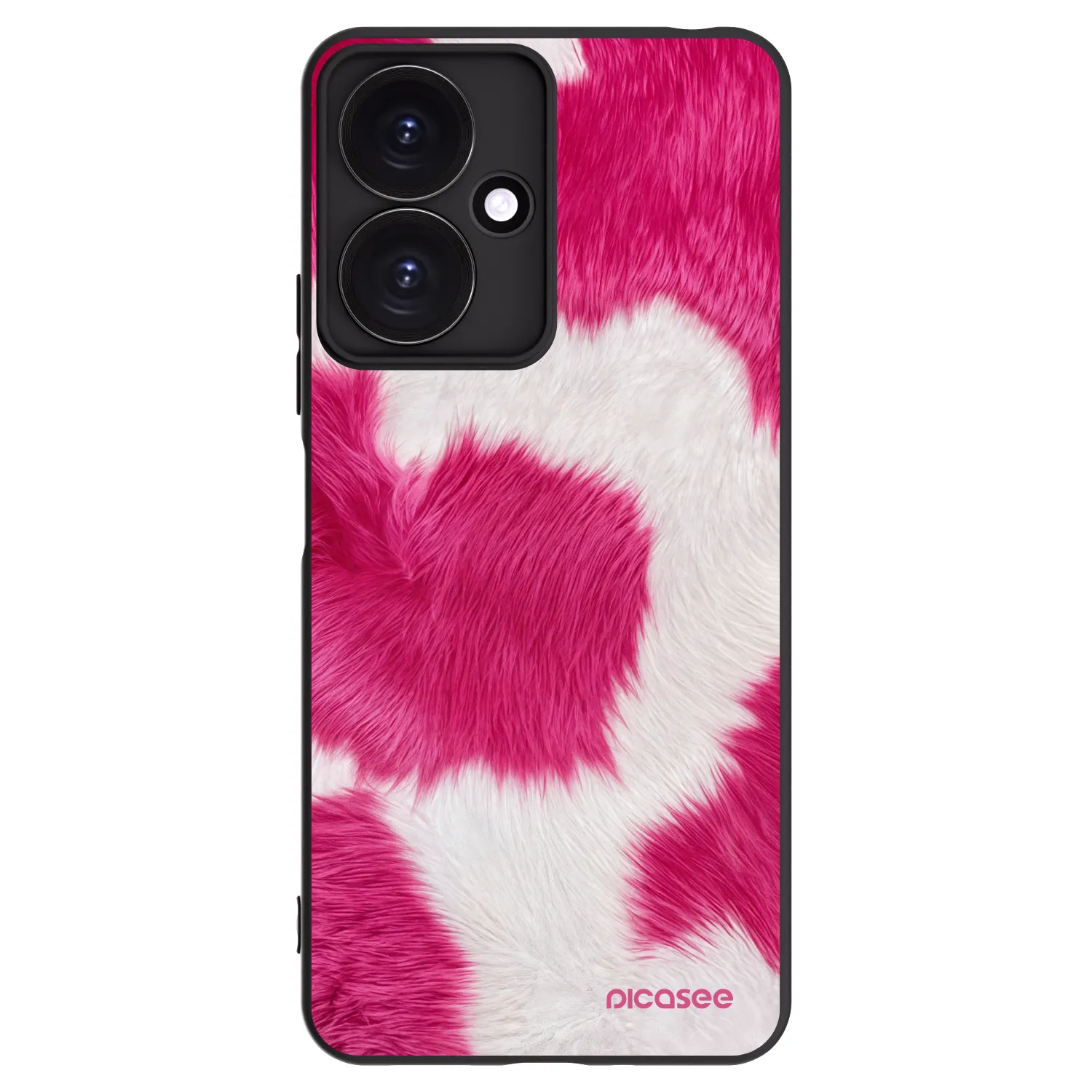 Picasee silikonowe czarne etui na Xiaomi Redmi 13C 5G - Pink Moo