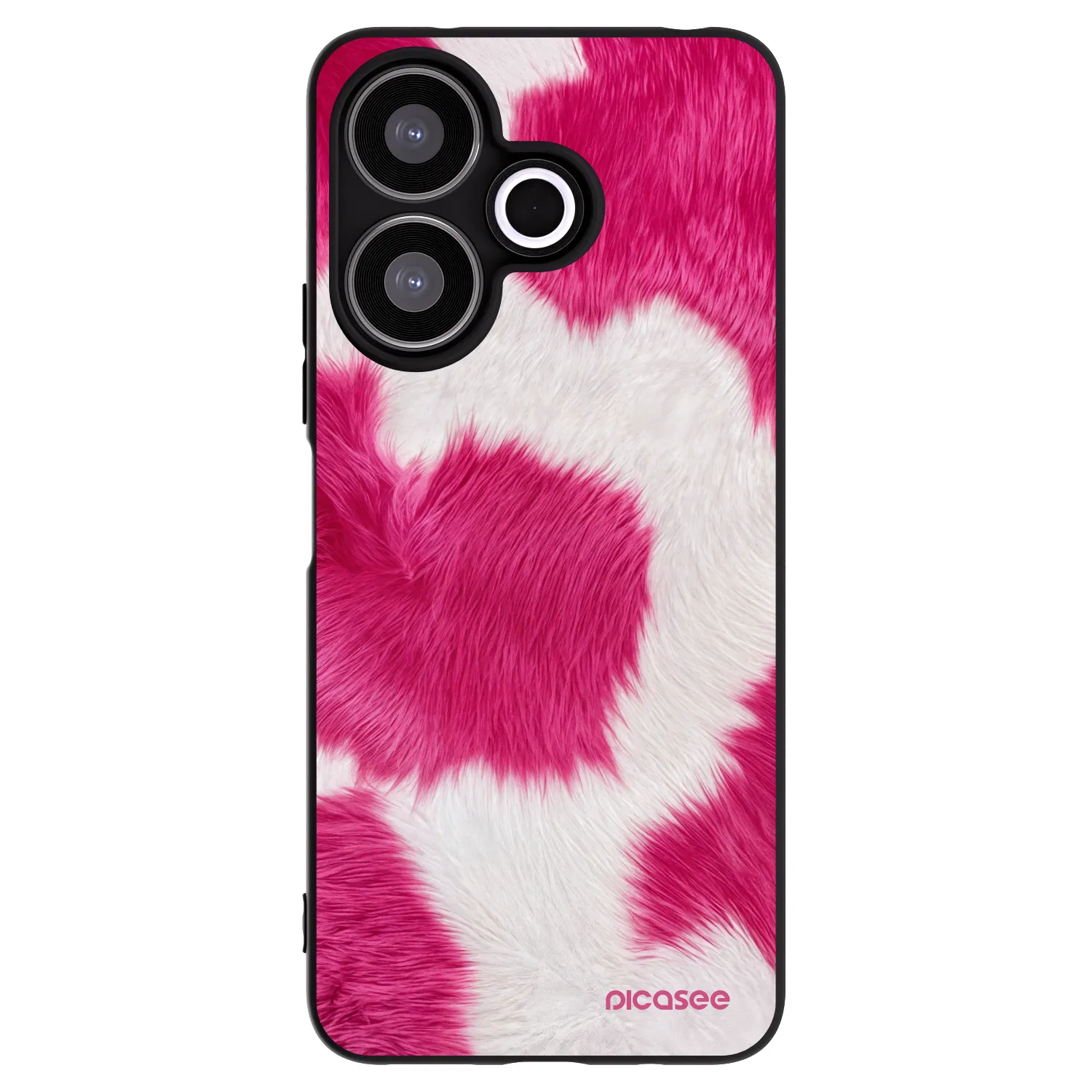 Picasee silikonowe czarne etui na Xiaomi Redmi 13 4G - Pink Moo
