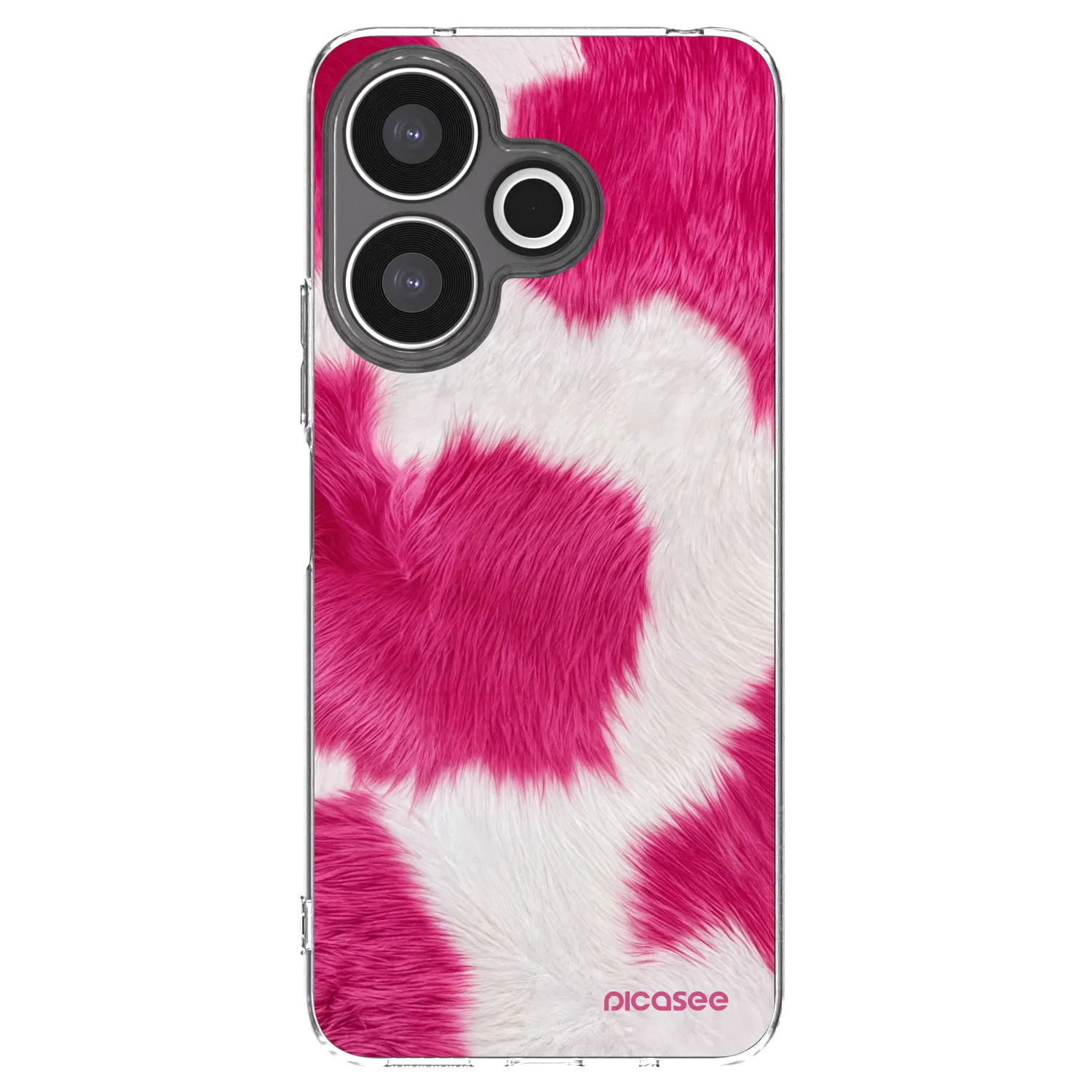 Picasee silikonowe przeźroczyste etui na Xiaomi Redmi 13 4G - Pink Moo