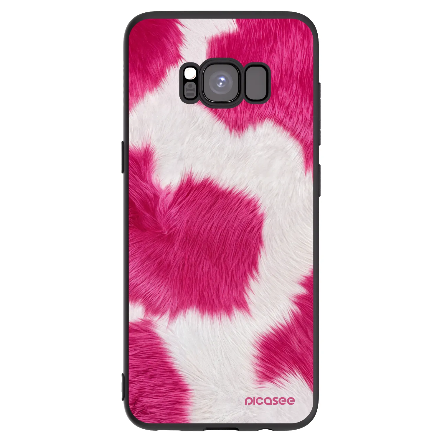 Picasee silikonowe czarne etui na Samsung Galaxy S8 G950F - Pink Moo
