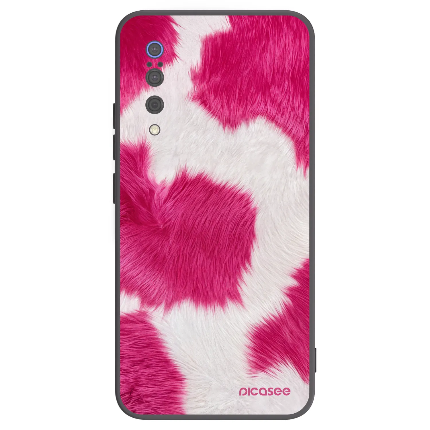Picasee silikonowe czarne etui na Xiaomi Mi 9 - Pink Moo