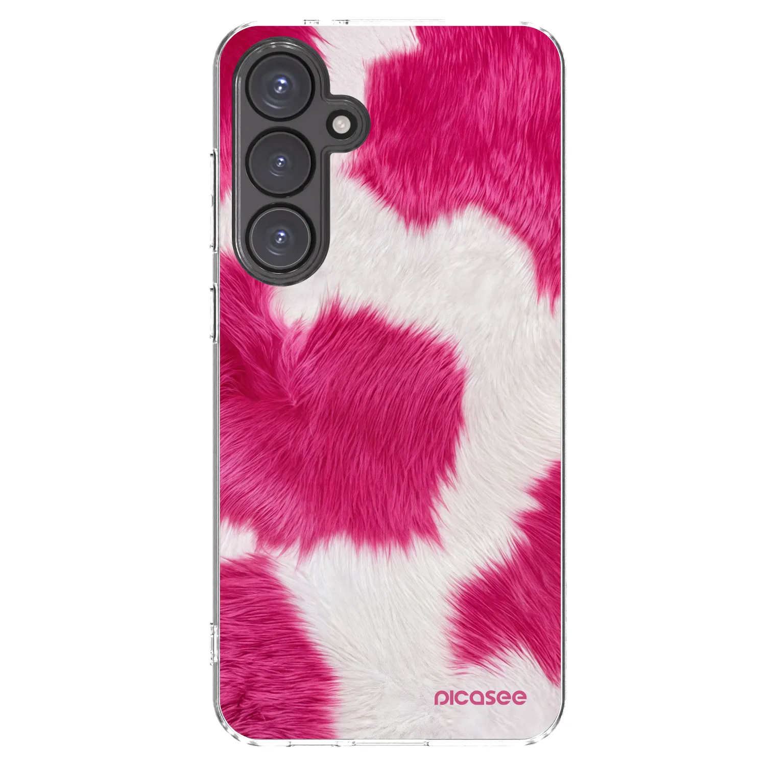 Picasee silikonowe przeźroczyste etui na Samsung Galaxy S24 FE S721B - Pink Moo