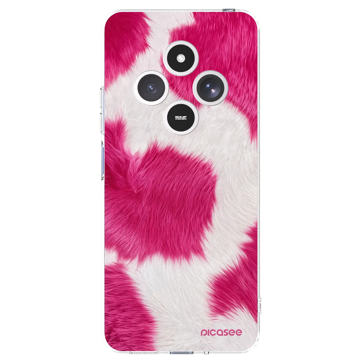 Picasee silikonowe przeźroczyste etui na Xiaomi Redmi 14C - Pink Moo