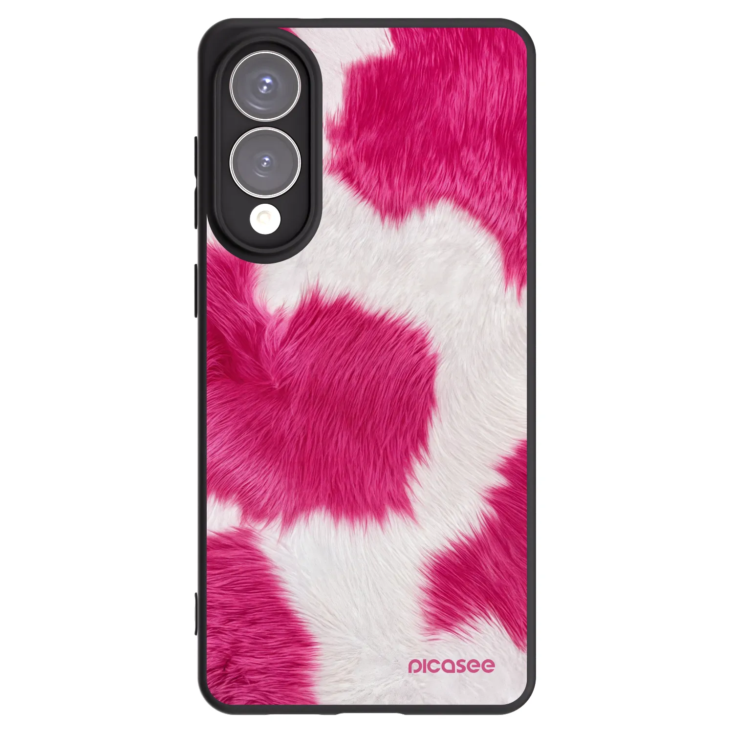 Picasee silikonowe czarne etui na Samsung Galaxy S25 Edge 5G - Pink Moo