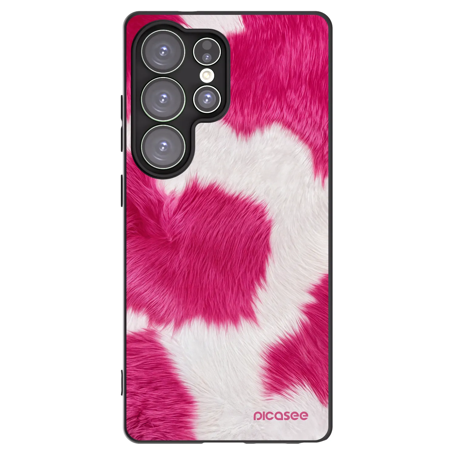 Picasee silikonowe czarne etui na Samsung Galaxy S25 Ultra 5G - Pink Moo