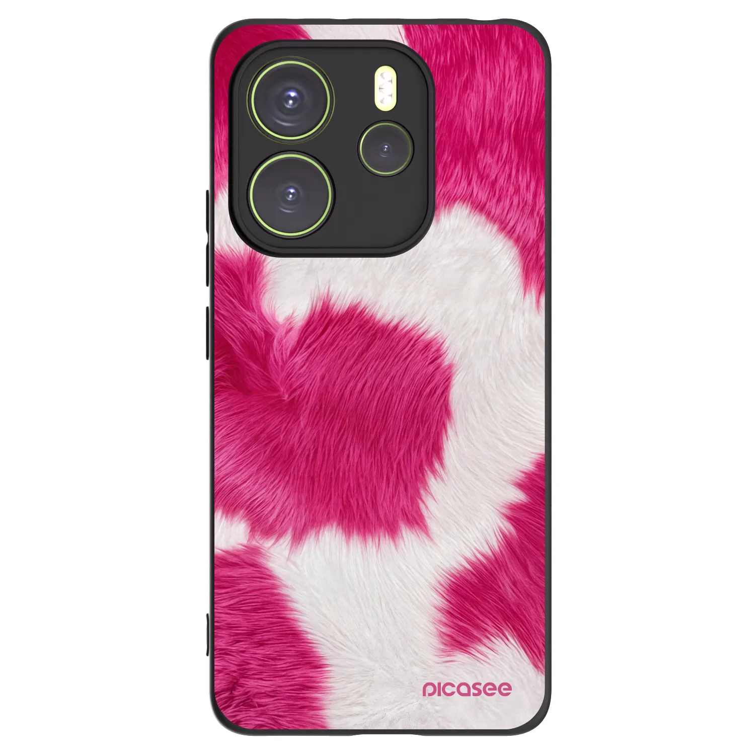 Picasee silikonowe czarne etui na Xiaomi Redmi Note 14 4G - Pink Moo