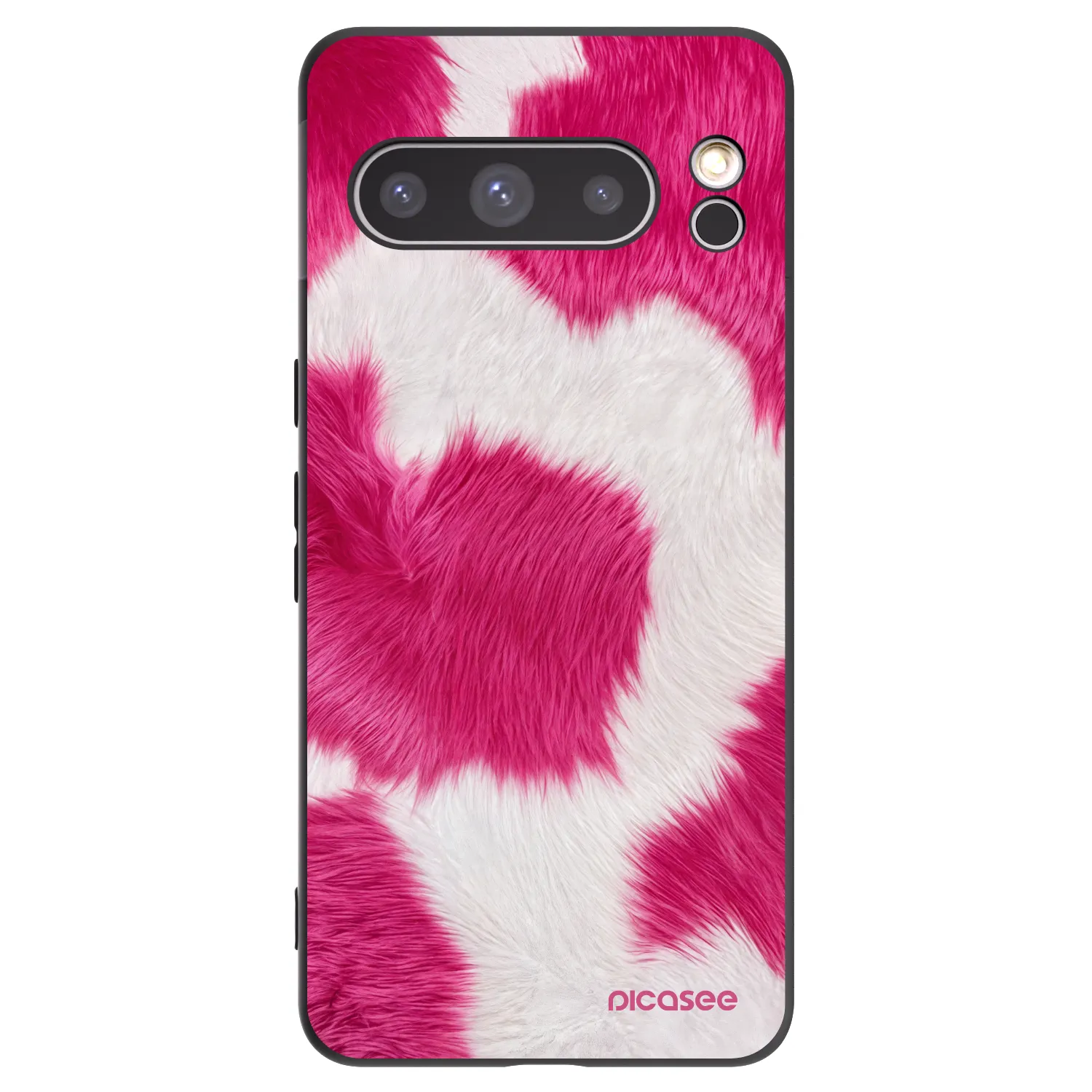 Picasee silikonowe czarne etui na Google Pixel 8 Pro - Pink Moo