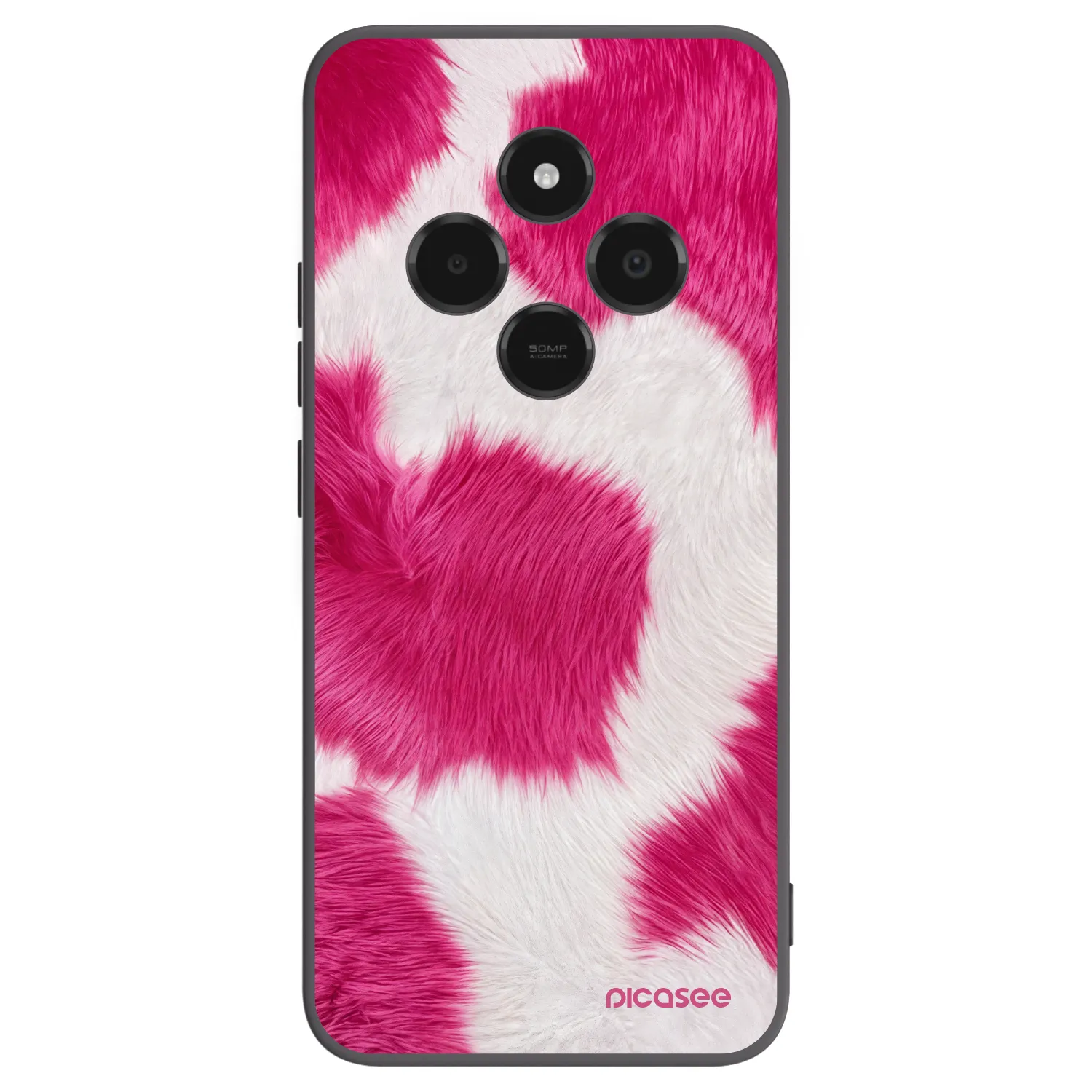 Picasee silikonowe czarne etui na Xiaomi Poco C75 - Pink Moo