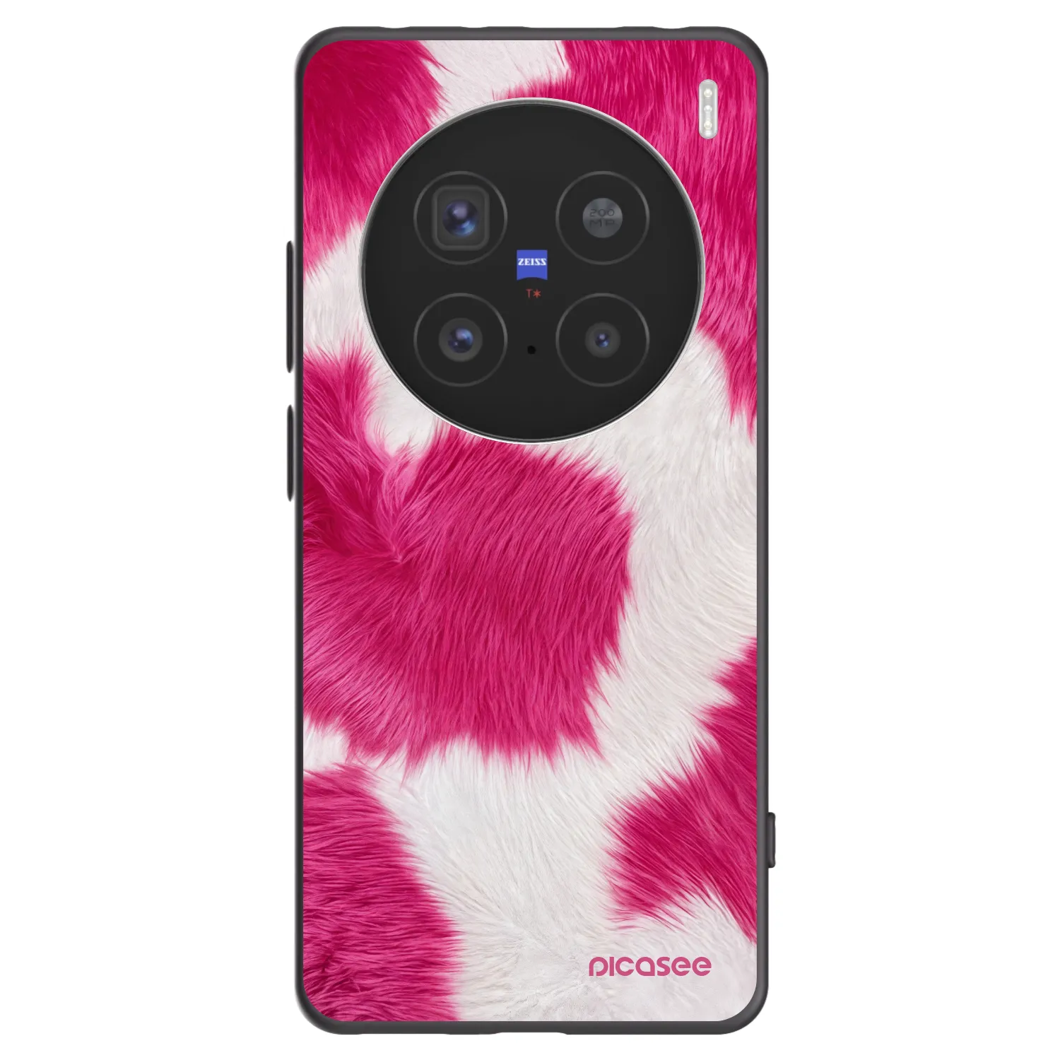 Picasee silikonowe czarne etui na Vivo X200 Pro - Pink Moo