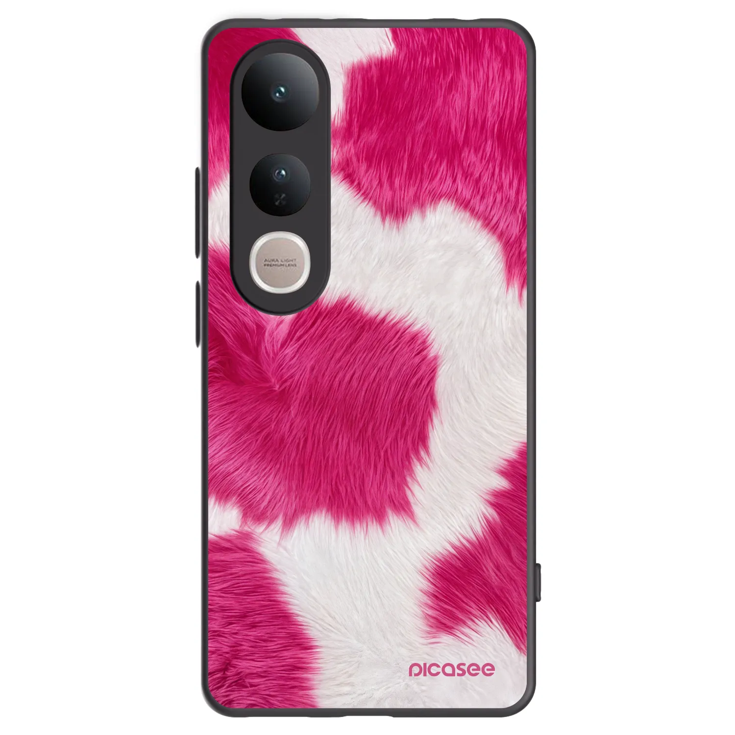 Picasee silikonowe czarne etui na Vivo V50 Lite 5G - Pink Moo