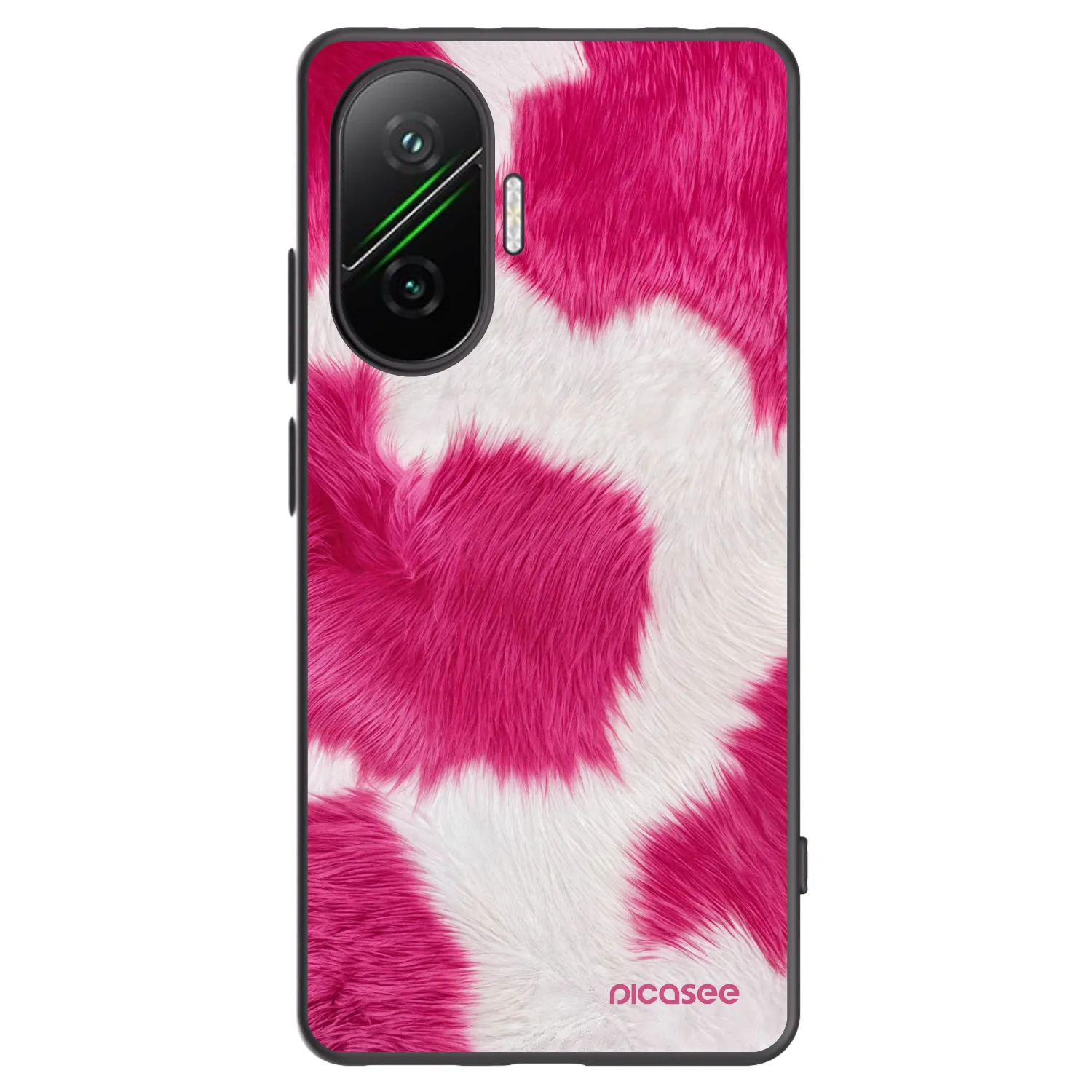 Picasee silikonowe czarne etui na Xiaomi Poco F7 Pro 5G - Pink Moo