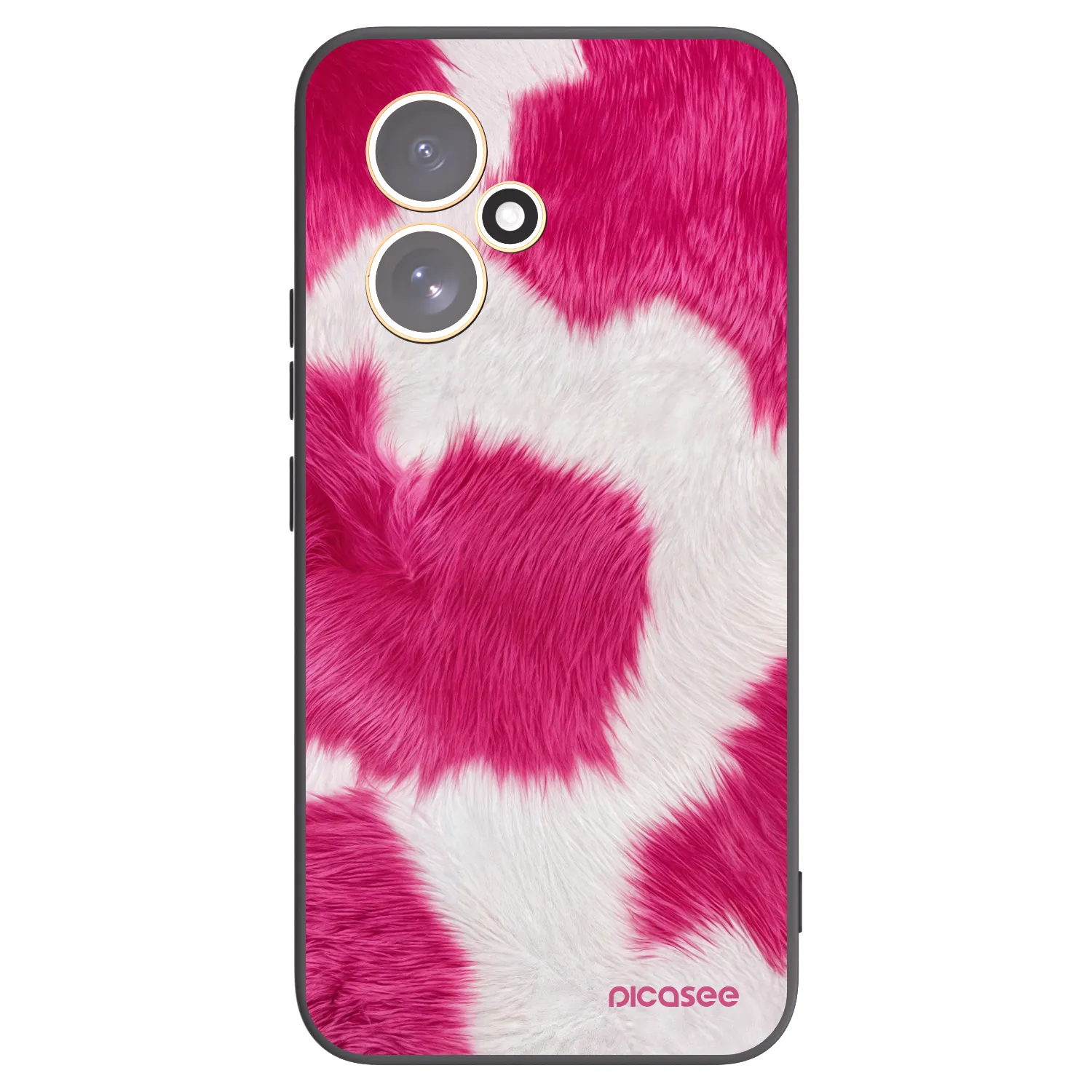 Picasee silikonowe czarne etui na Honor 400 5G - Pink Moo