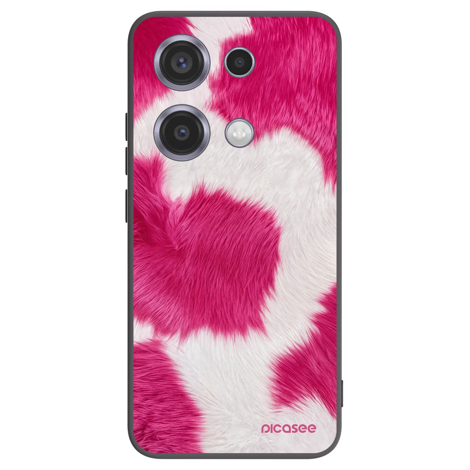 Picasee silikonowe czarne etui na Xiaomi Redmi Note 14S - Pink Moo