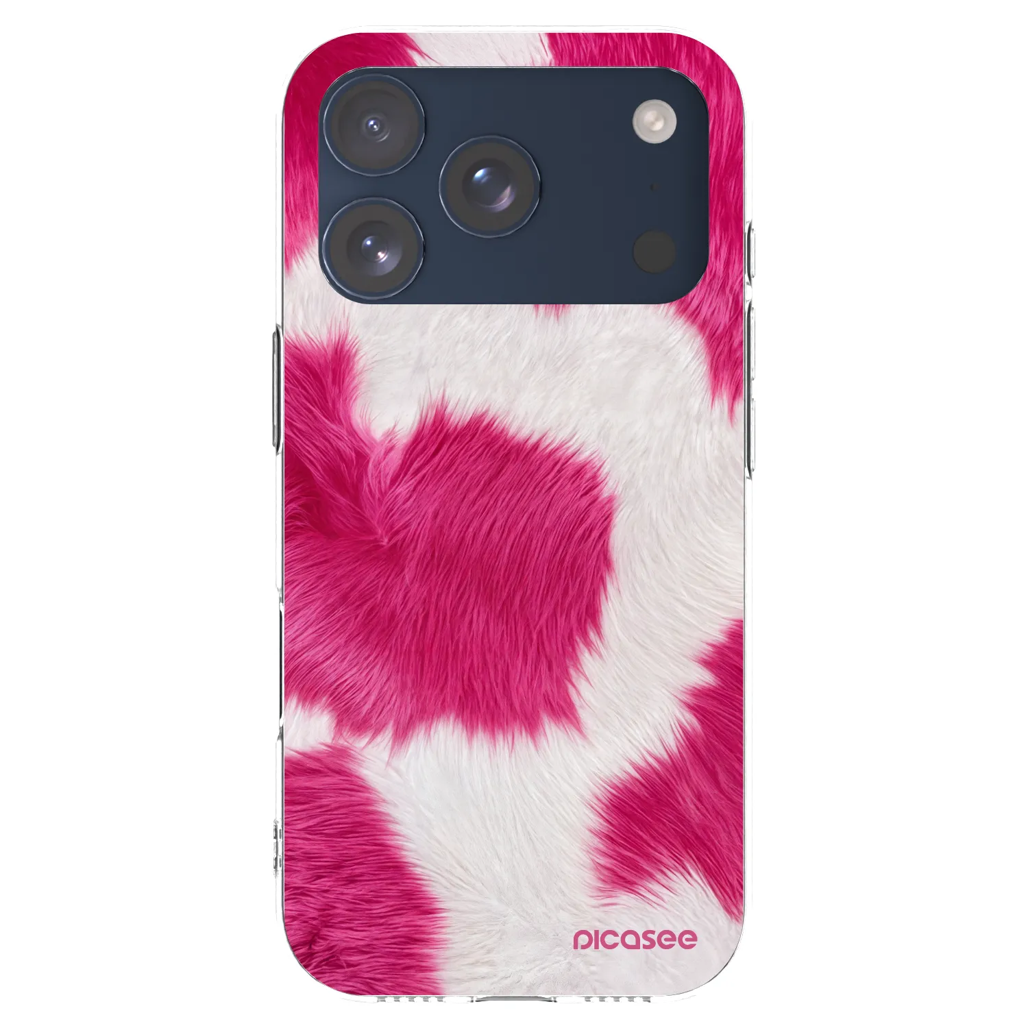 Picasee silikonowe przeźroczyste etui na Apple iPhone 17 Pro - Pink Moo