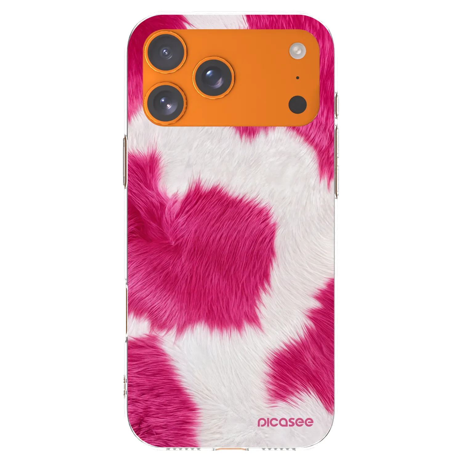 Picasee silikonowe przeźroczyste etui na Apple iPhone 17 Pro Max - Pink Moo