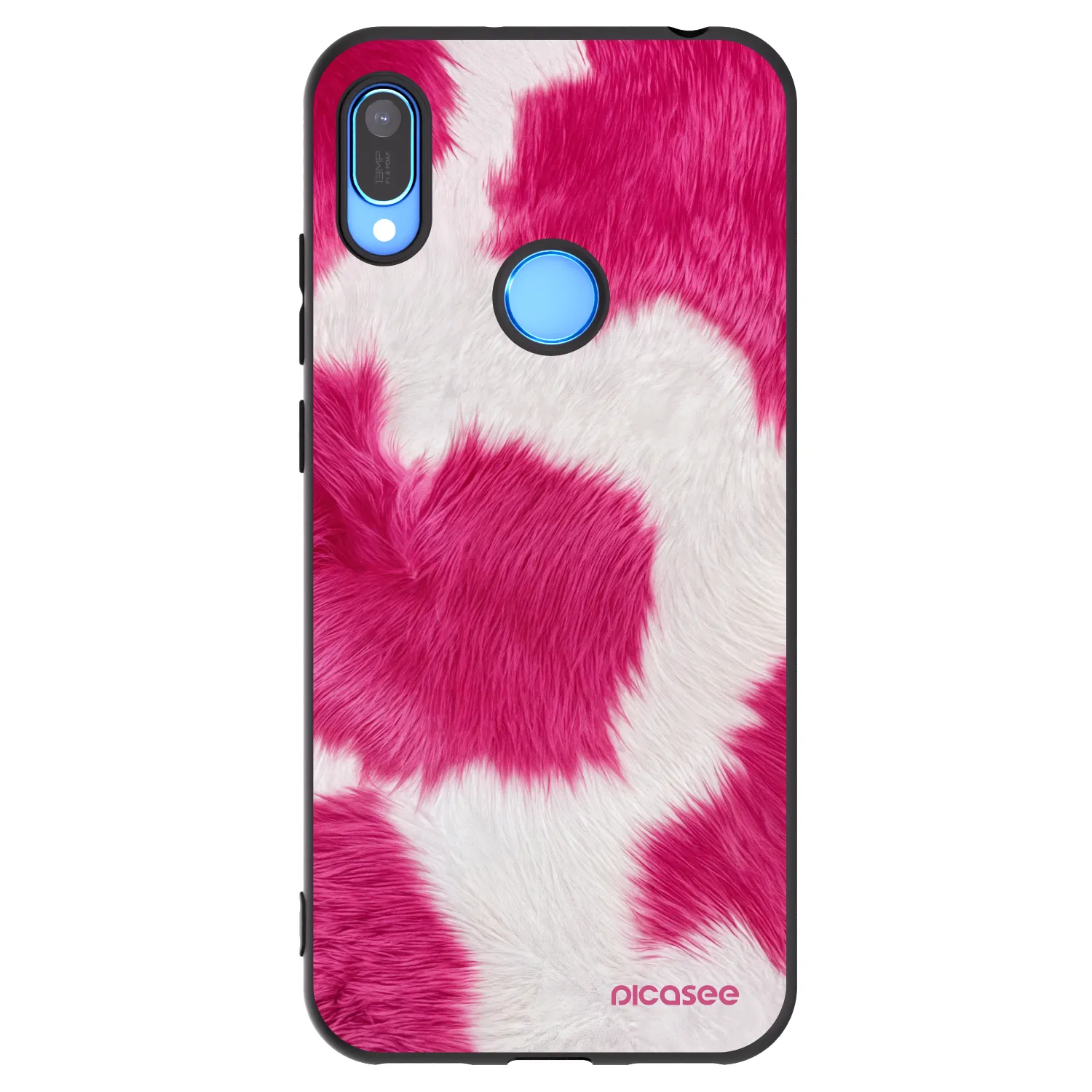Picasee silikonowe czarne etui na Huawei Y6 2019 - Pink Moo