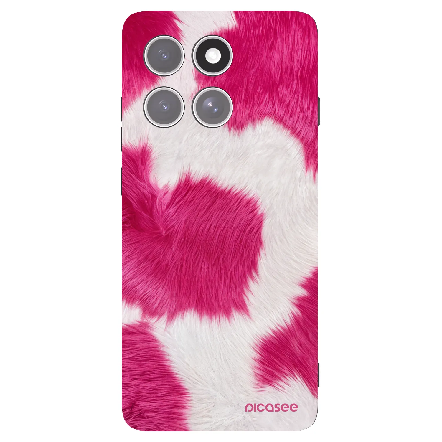 Picasee silikonowe czarne etui na Motorola Edge 60 Pro - Pink Moo