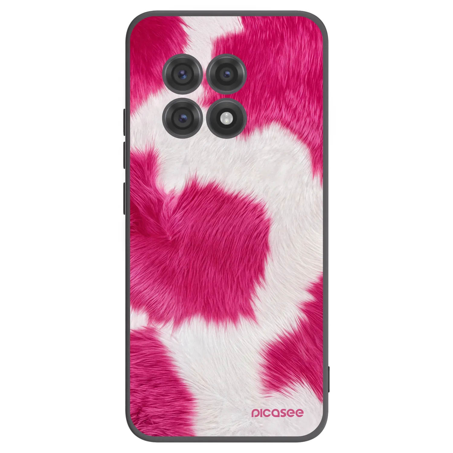 Picasee silikonowe czarne etui na OnePlus 13R 5G - Pink Moo
