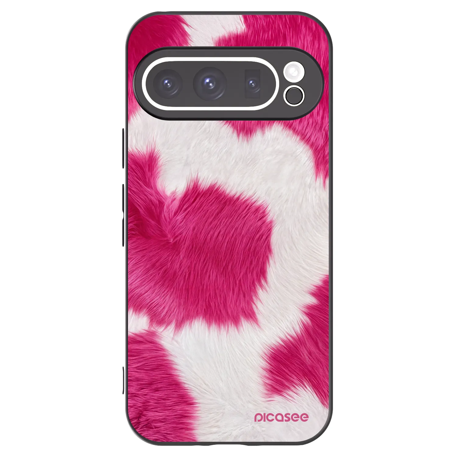 Picasee silikonowe czarne etui na Google Pixel 9 Pro XL - Pink Moo