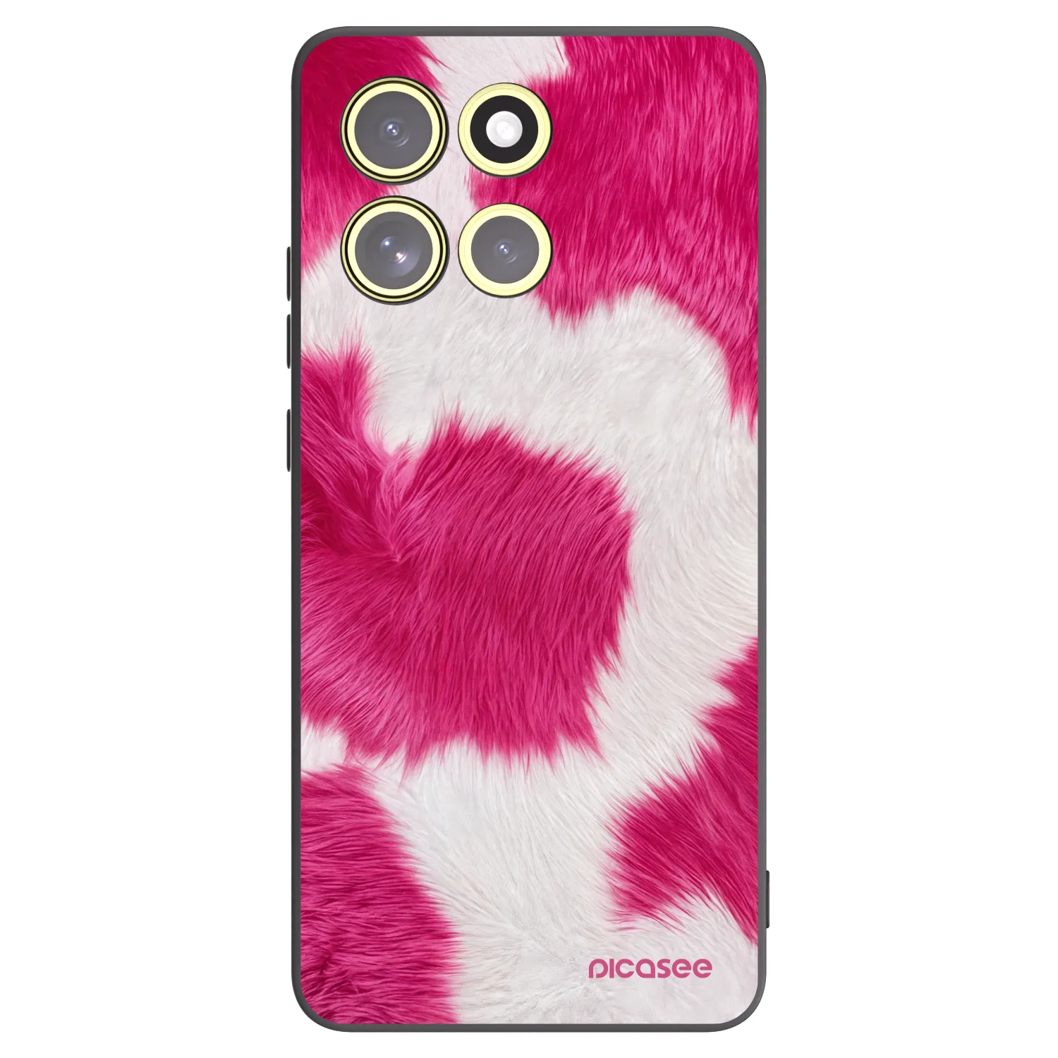 Picasee silikonowe czarne etui na Motorola Moto G86 5G - Pink Moo
