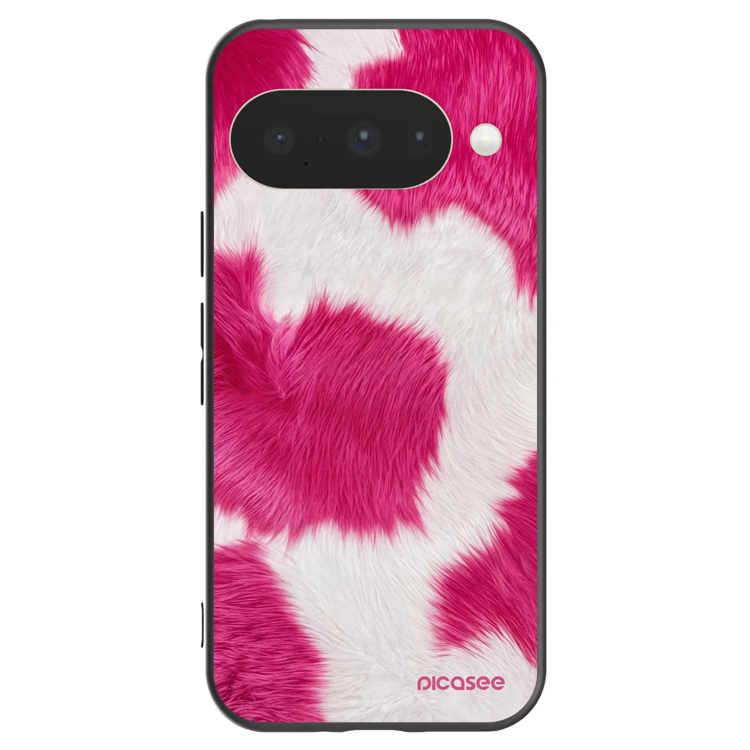 Picasee silikonowe czarne etui na Google Pixel 10 - Pink Moo